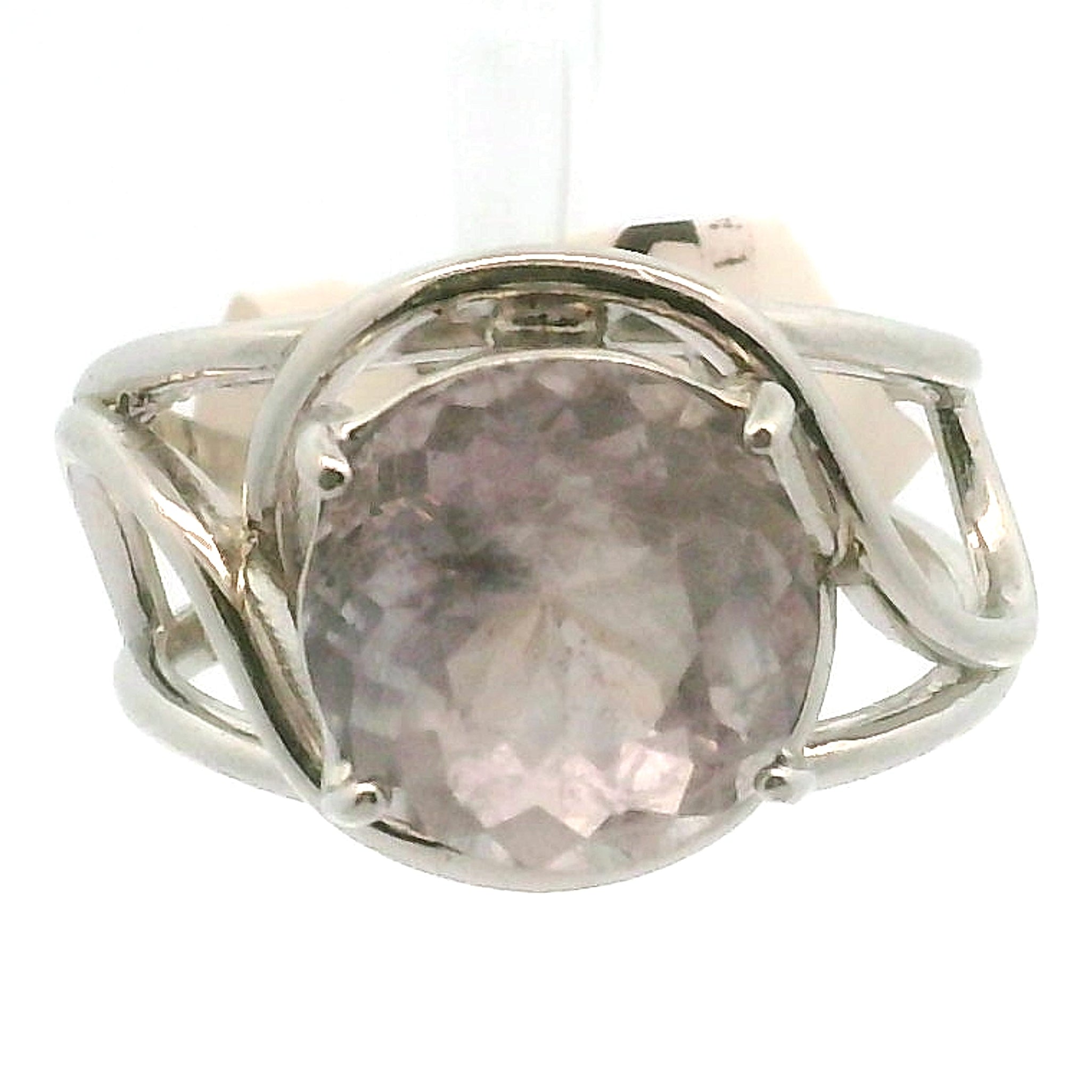 Ethiopian Fluorite Cuff Ring .925 Silver for Clarity and Focus