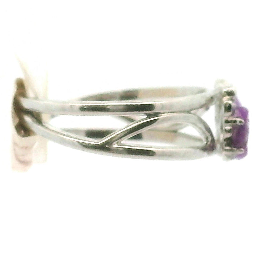 Sugilite Butterfly Cuff Ring .925 Silver for Enhancing Dreamwork and Discovery of Your Path