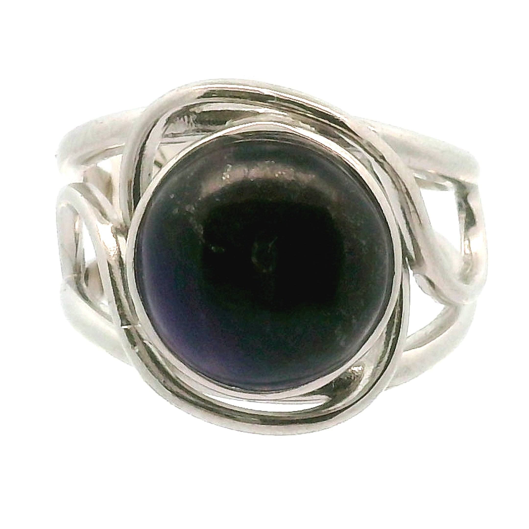 Sugilite Cuff Ring .925 Silver for Enhancing Dreamwork and Discovery of Your Path