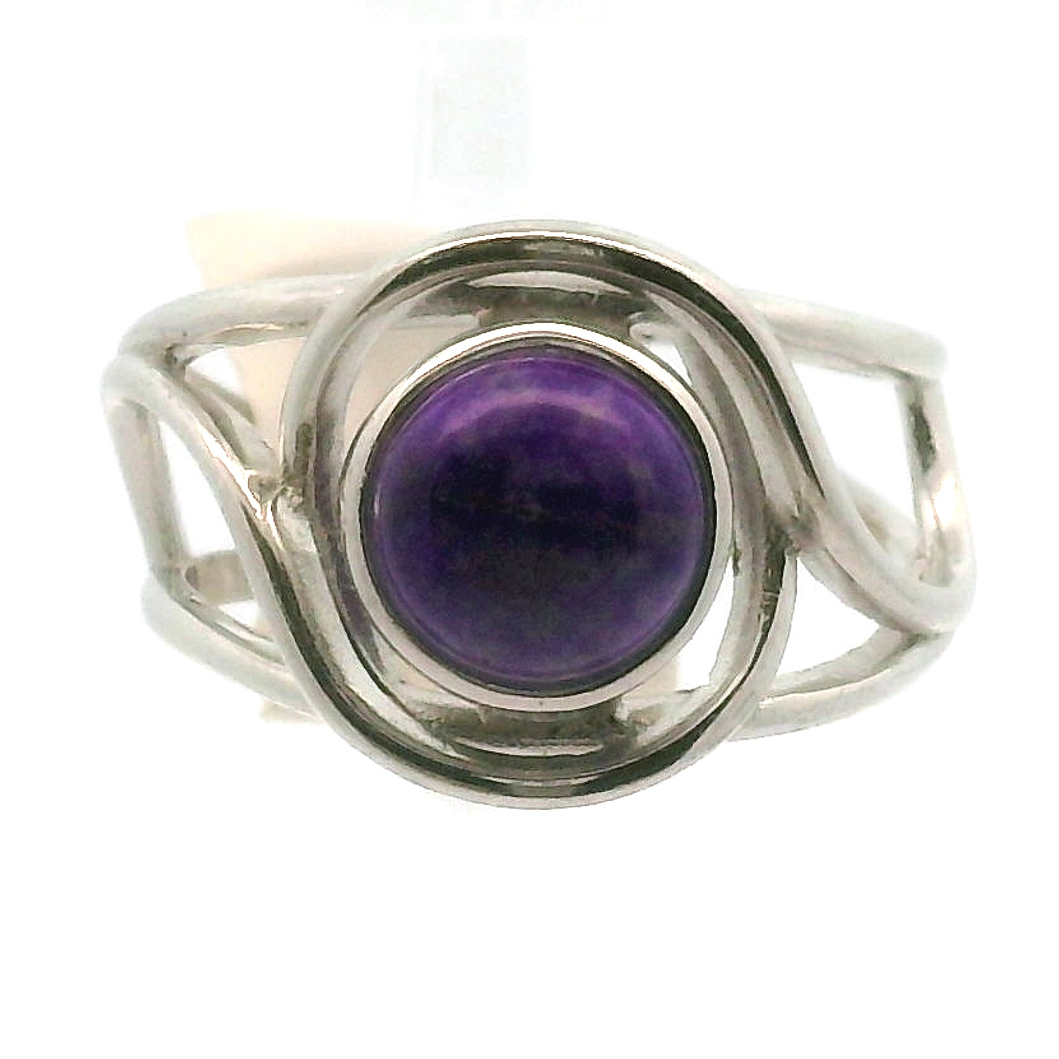Sugilite Cuff Ring .925 Silver for Enhancing Dreamwork and Discovery of Your Path