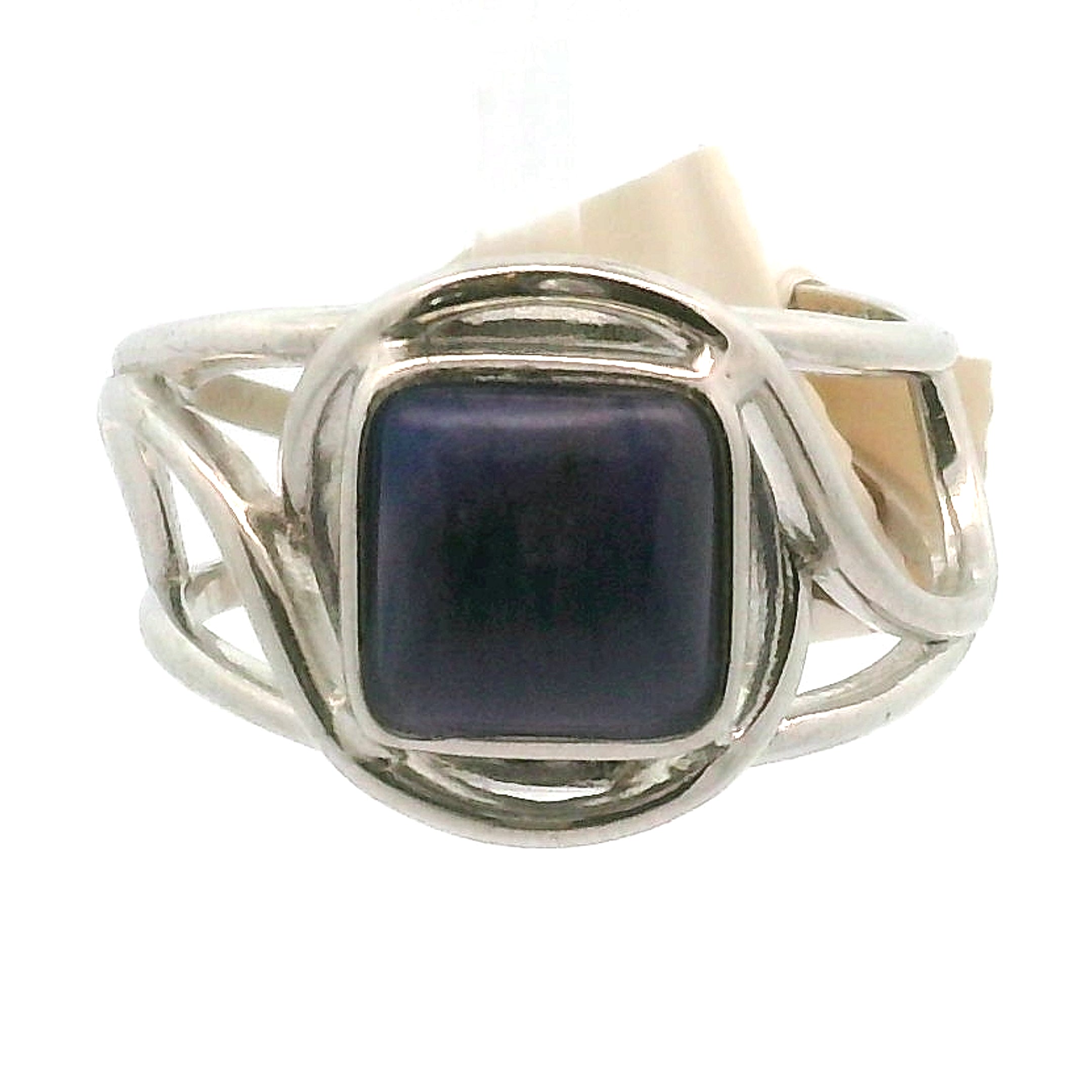 Sugilite Cuff Ring .925 Silver for Enhancing Dreamwork and Discovery of Your Path