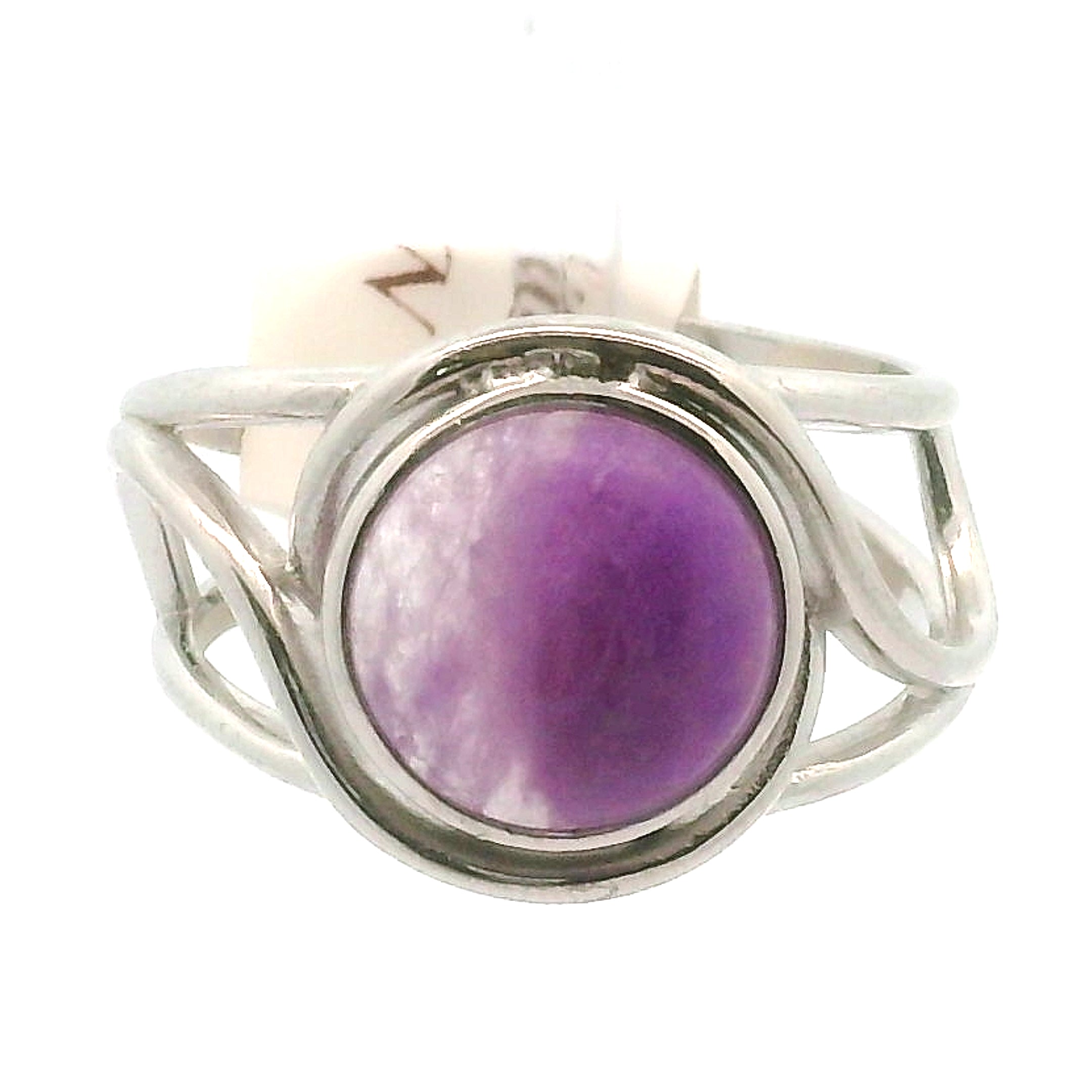 Sugilite Cuff Ring .925 Silver for Enhancing Dreamwork and Discovery of Your Path