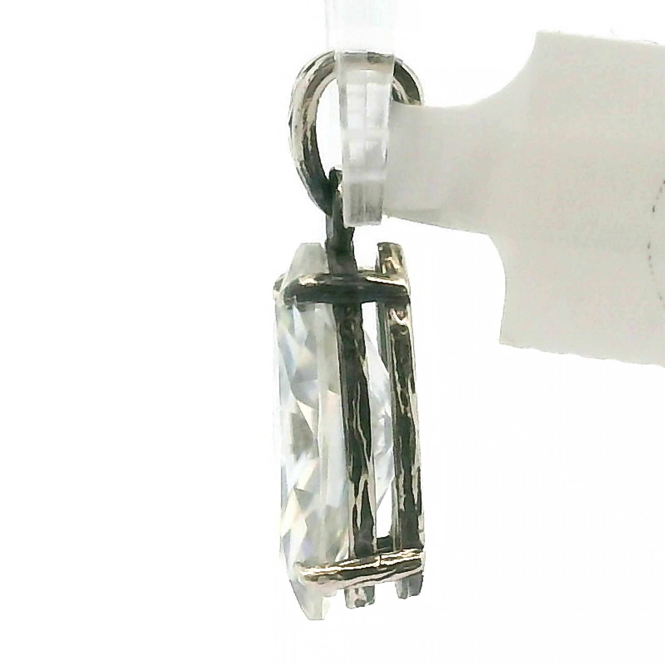 Moissanite Marquise Bad Witch Pendant .925 Silver for Spiritual Evolution and Awakening