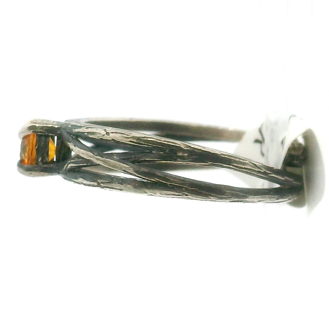 Sphalerite Bad Witch Midi Cuff Ring .925 Silver for Transformation, Self-Reflection and Acceptance