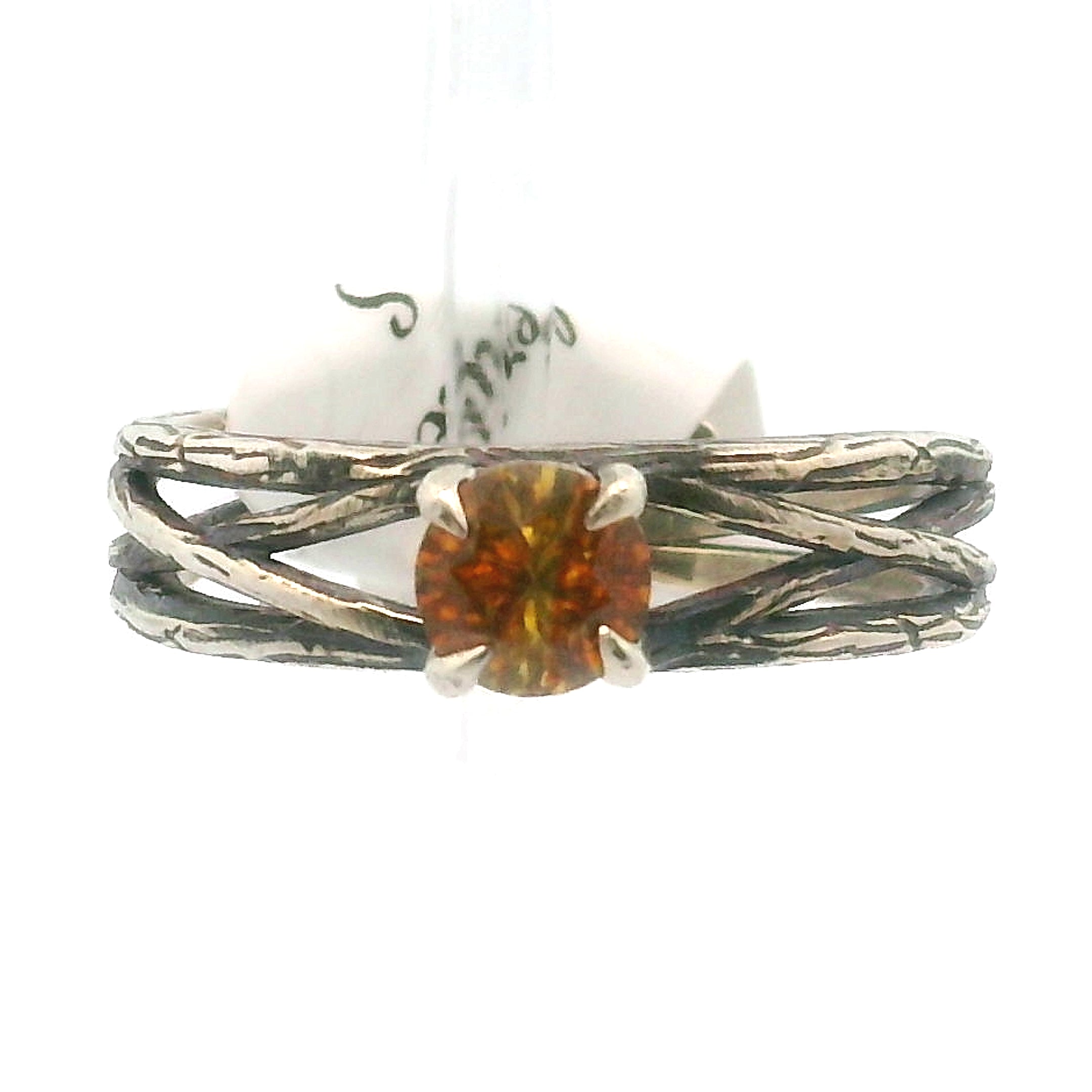 Sphalerite Bad Witch Midi Cuff Ring .925 Silver for Transformation, Self-Reflection and Acceptance