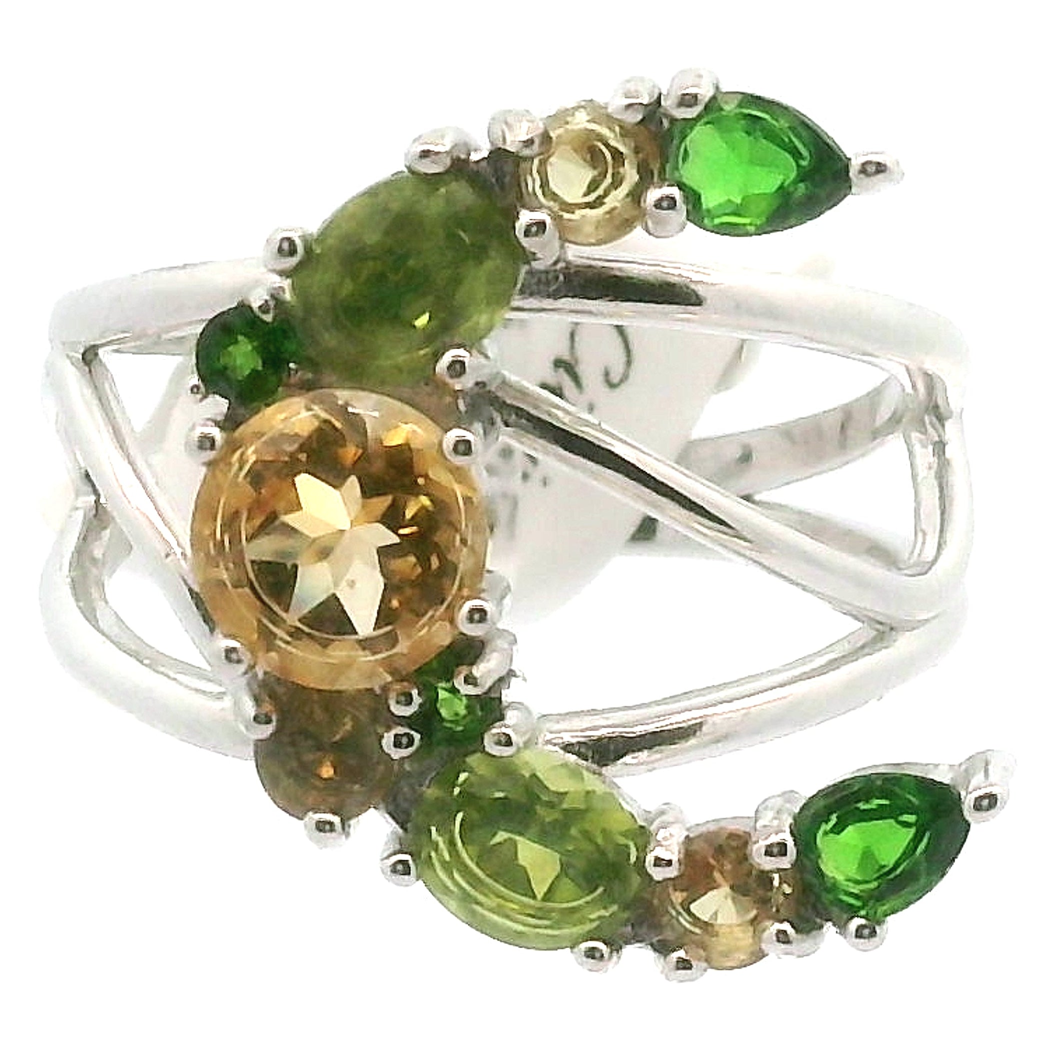 Moon Cuff Ring .925 Silver for Higher Levels of Awareness, Peaceful Communication and Clarity