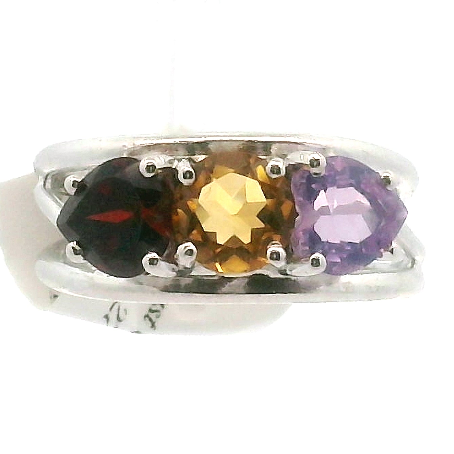 Triple Stone Crown Ring .925 Silver for Embracing your Power