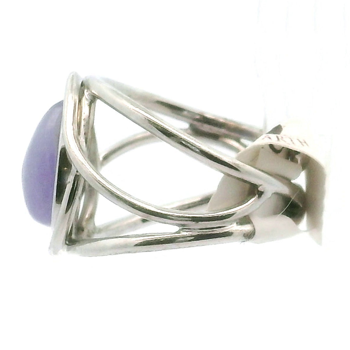 Hackmanite Cuff Ring .925 Silver for Spiritual Awakening