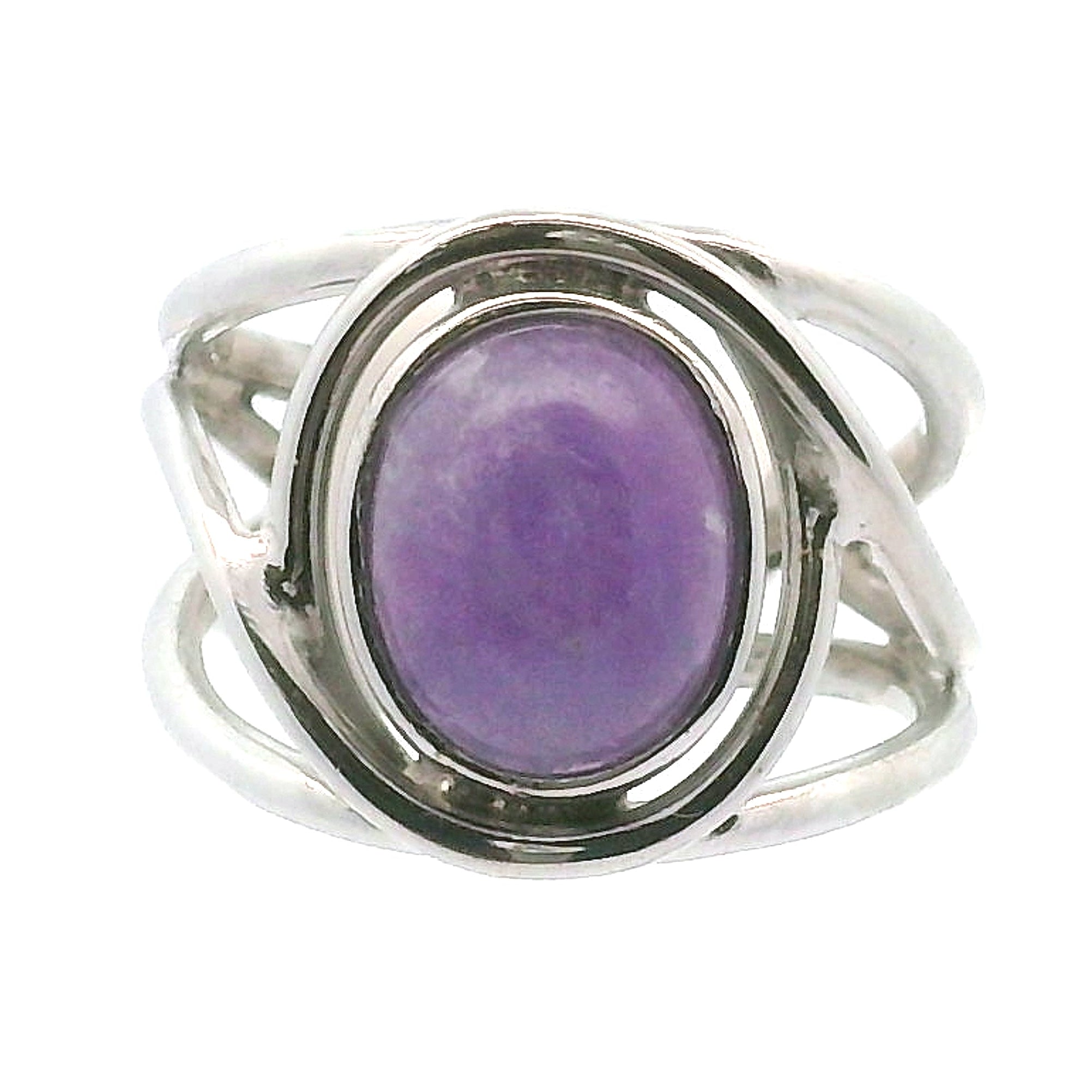 Hackmanite Cuff Ring .925 Silver for Spiritual Awakening