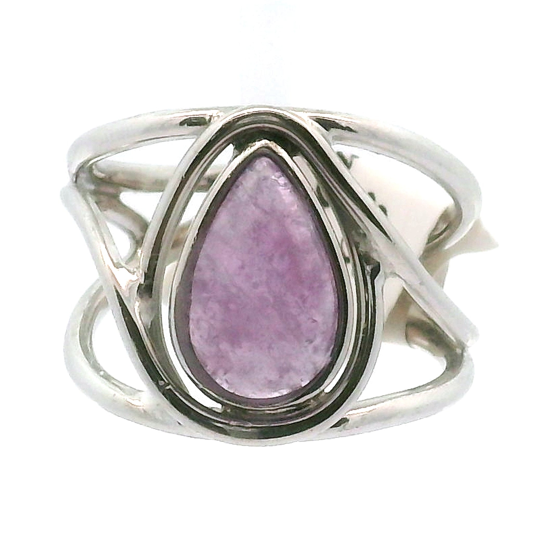 Hackmanite Cuff Ring .925 Silver for Spiritual Awakening