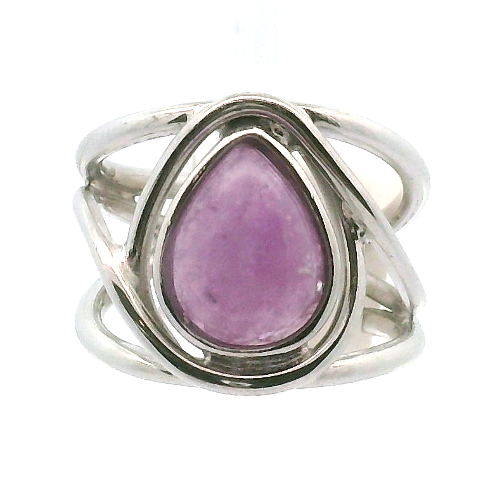 Hackmanite Cuff Ring .925 Silver for Spiritual Awakening