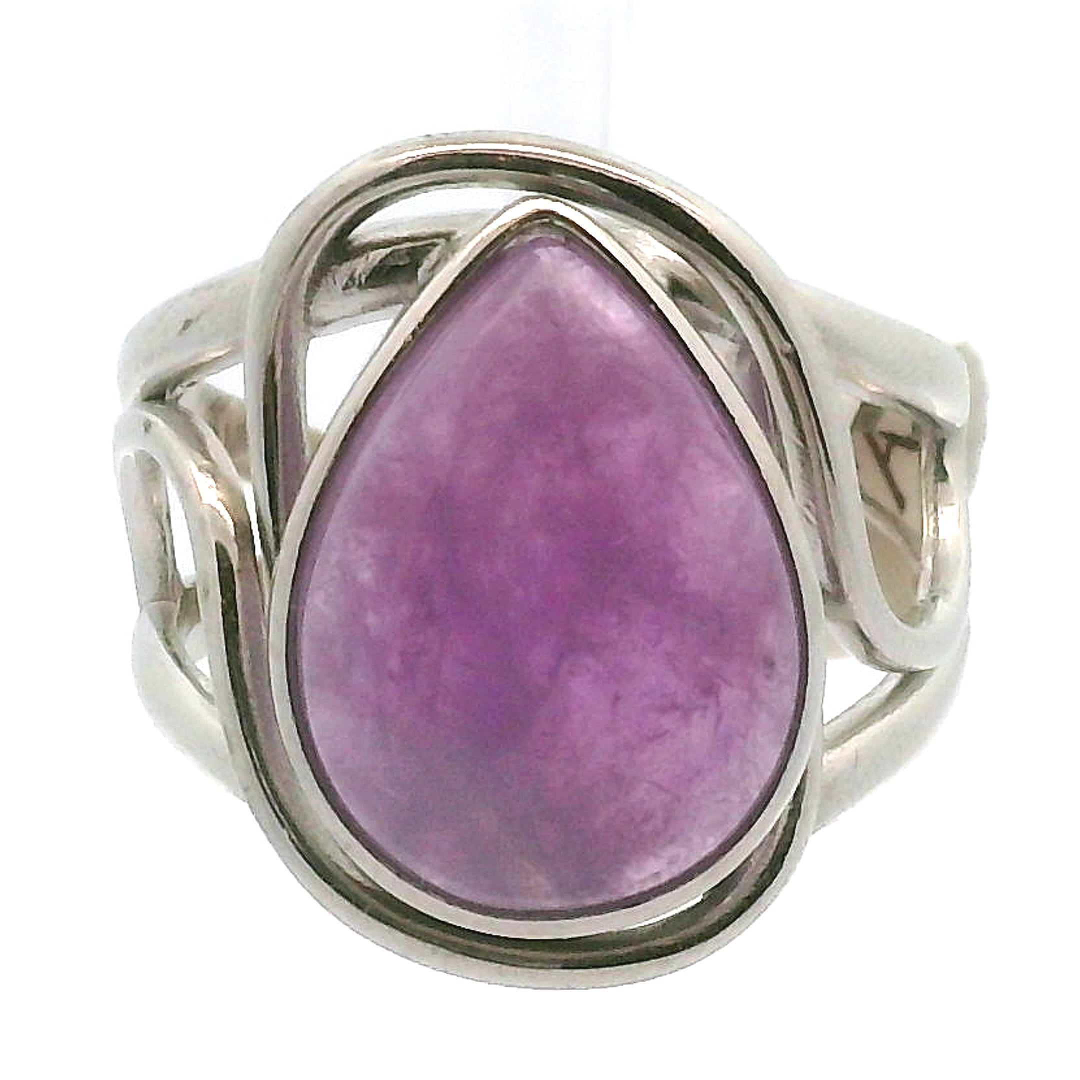 Hackmanite Cuff Ring .925 Silver for Spiritual Awakening