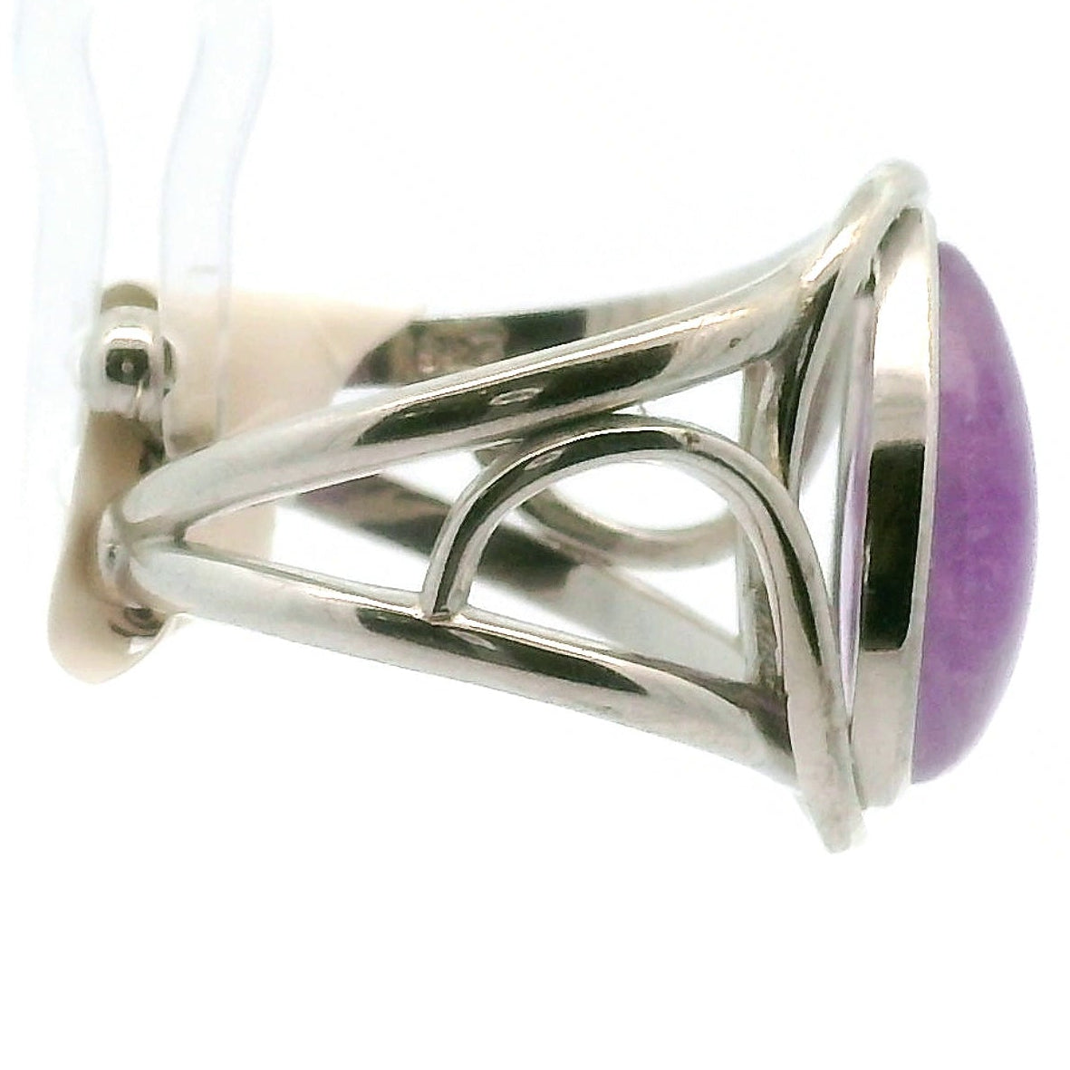 Hackmanite Cuff Ring .925 Silver for Spiritual Awakening