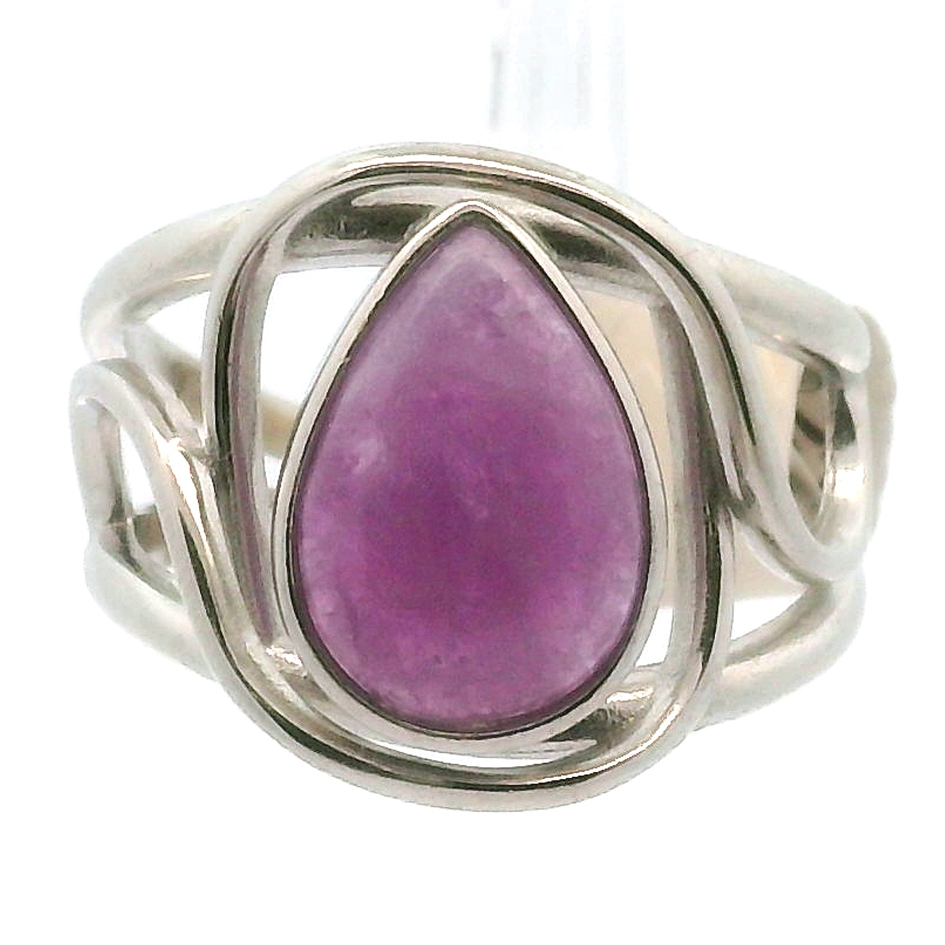 Hackmanite Cuff Ring .925 Silver for Spiritual Awakening