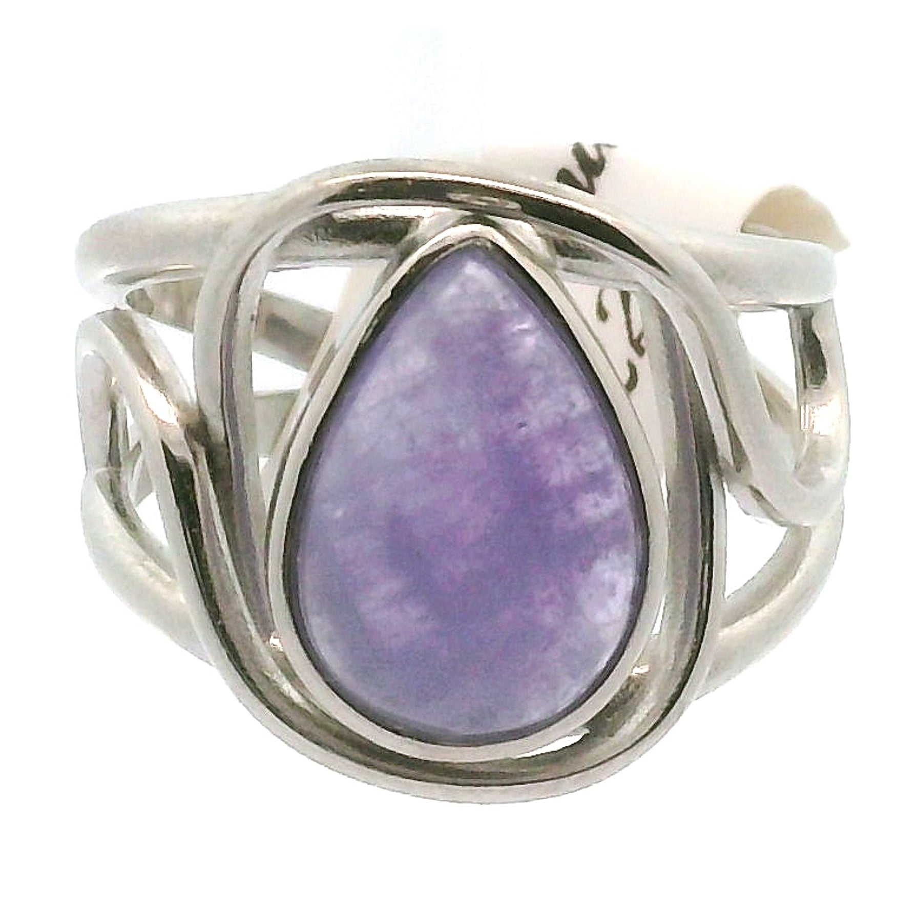 Hackmanite Cuff Ring .925 Silver for Spiritual Awakening
