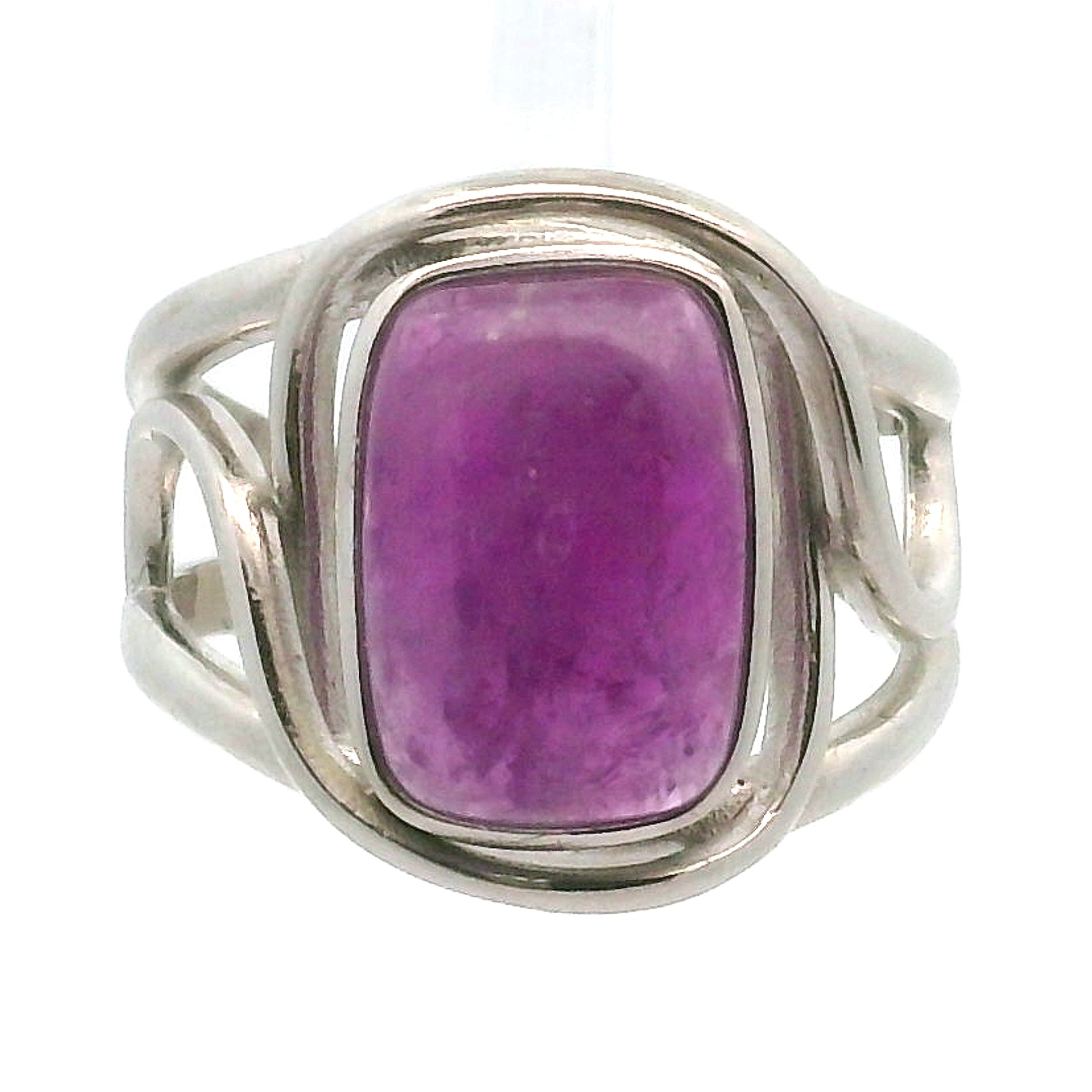 Hackmanite Cuff Ring .925 Silver for Spiritual Awakening