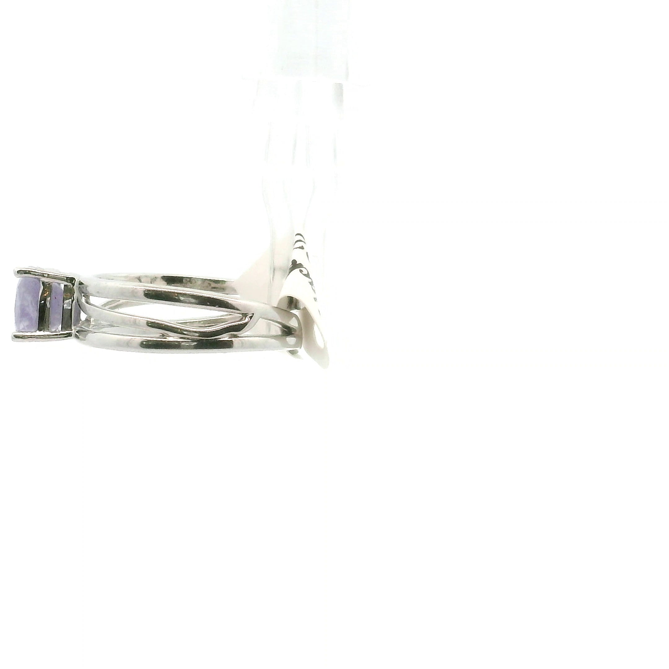Hackmanite Cuff Ring .925 Silver for Spiritual Awakening