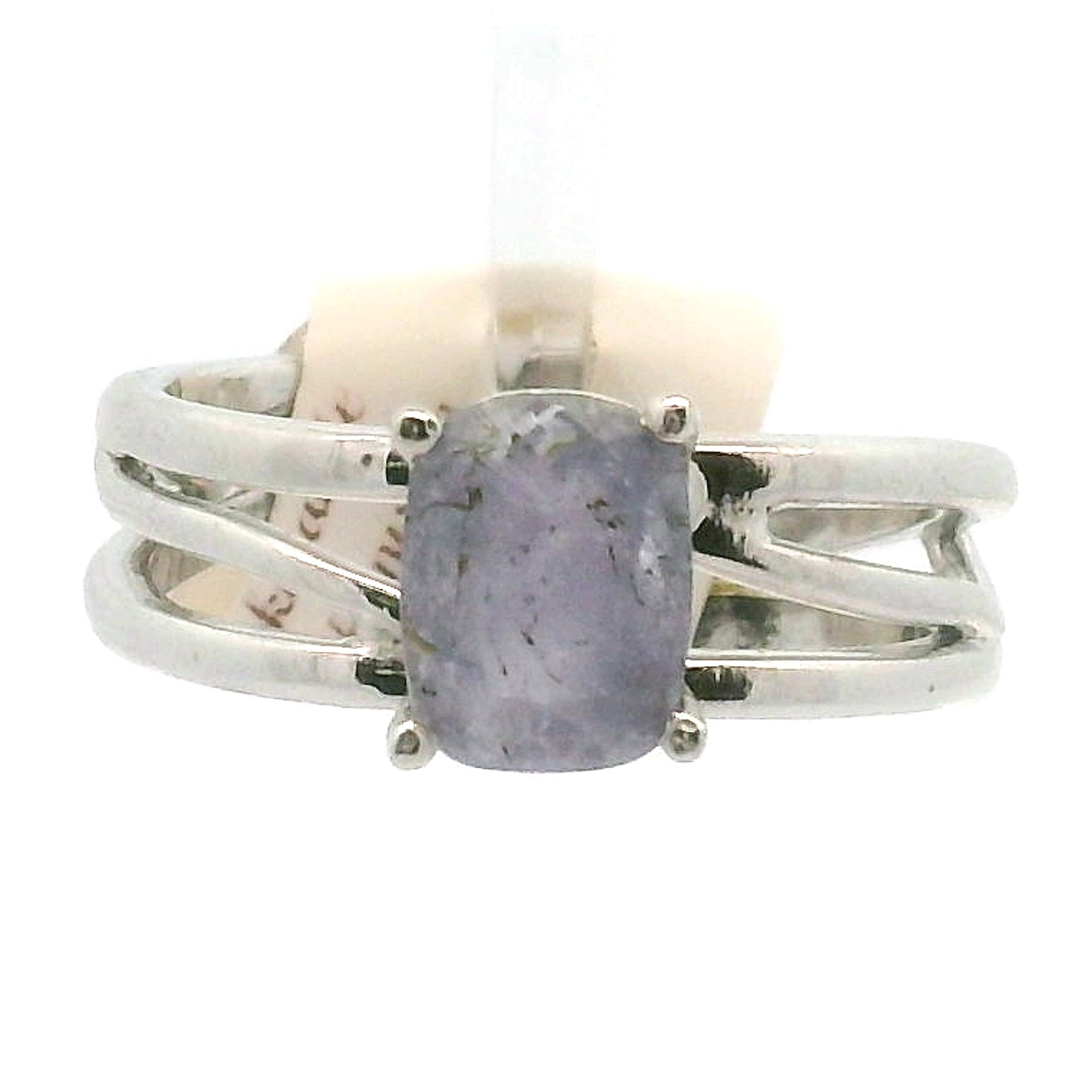 Hackmanite Cuff Ring .925 Silver for Spiritual Awakening