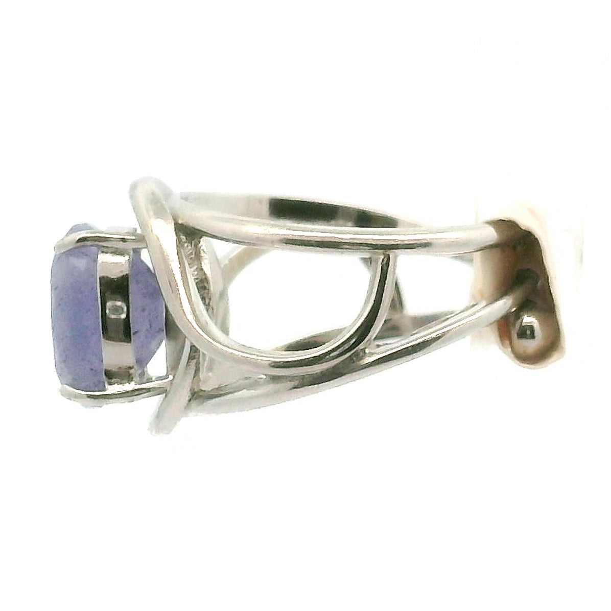 Hackmanite Cuff Ring .925 Silver for Spiritual Awakening