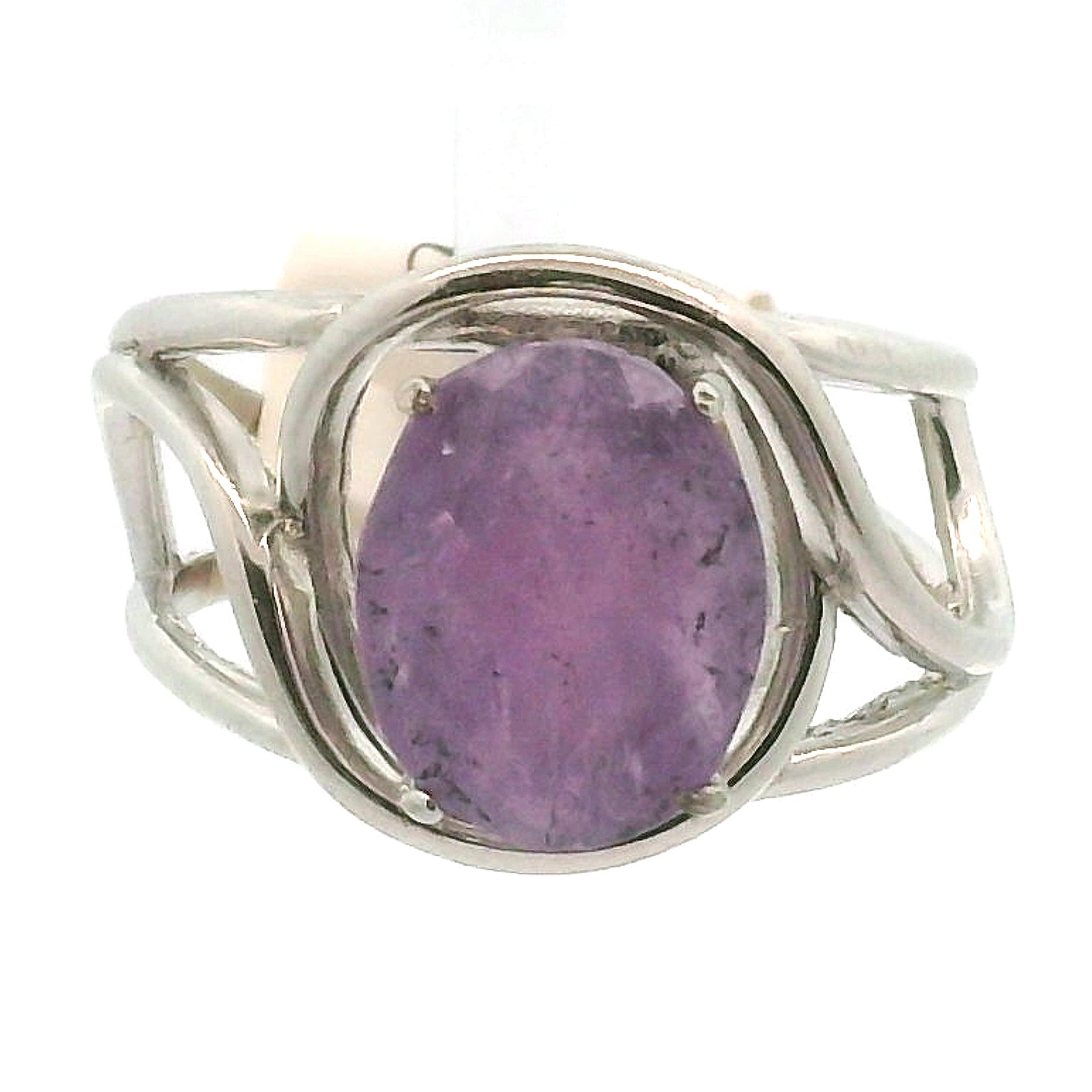 Hackmanite Cuff Ring .925 Silver for Spiritual Awakening