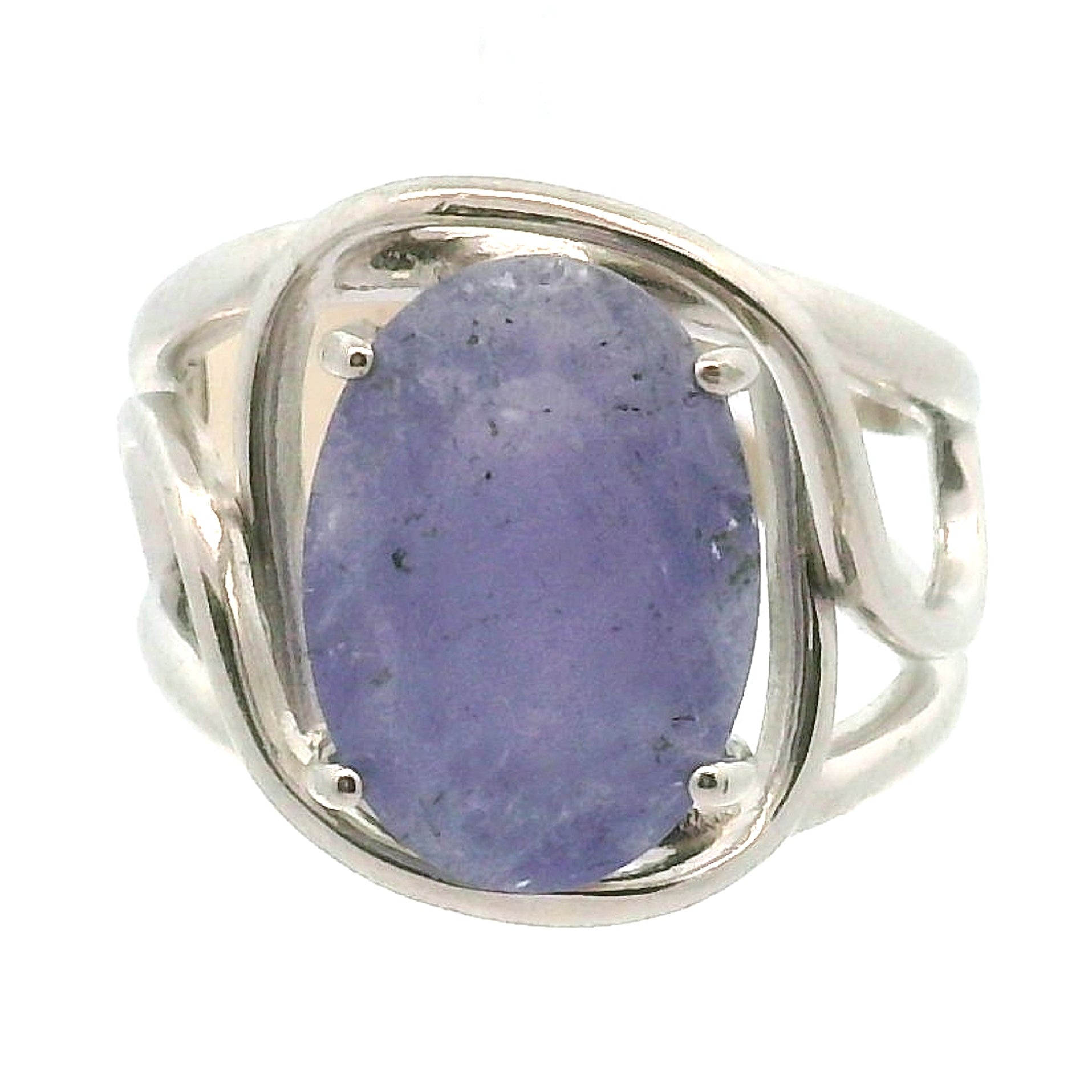 Hackmanite Cuff Ring .925 Silver for Spiritual Awakening