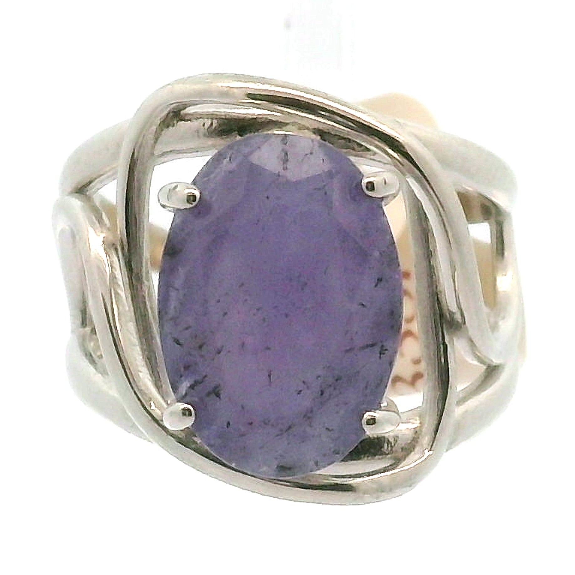 Hackmanite Cuff Ring .925 Silver for Spiritual Awakening