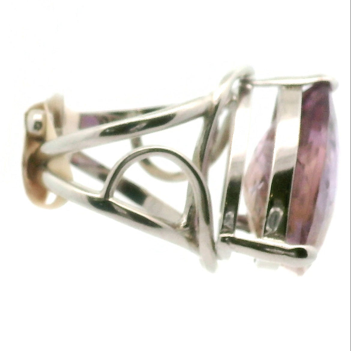 Ametrine Cuff Ring .925 Silver for Empowerment & Harmony