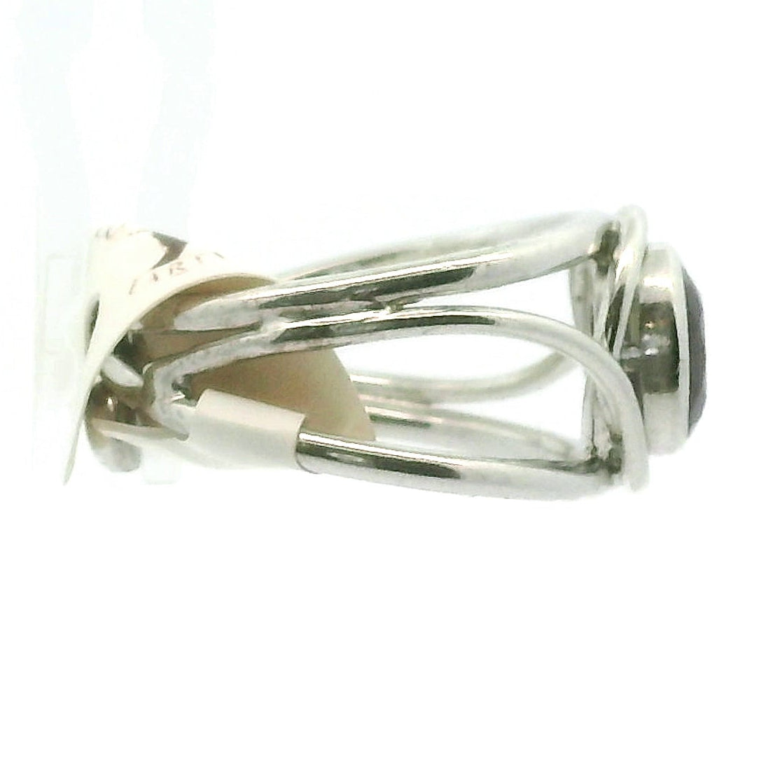 Charoite Faceted Midi Cuff Ring .925 Silver for Enhancing your Intuitive Gifts and Spiritual Transformation