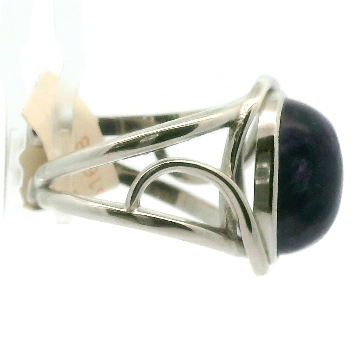 Charoite Cuff Ring .925 Silver for Enhancing your Intuitive Gifts and Spiritual Transformation