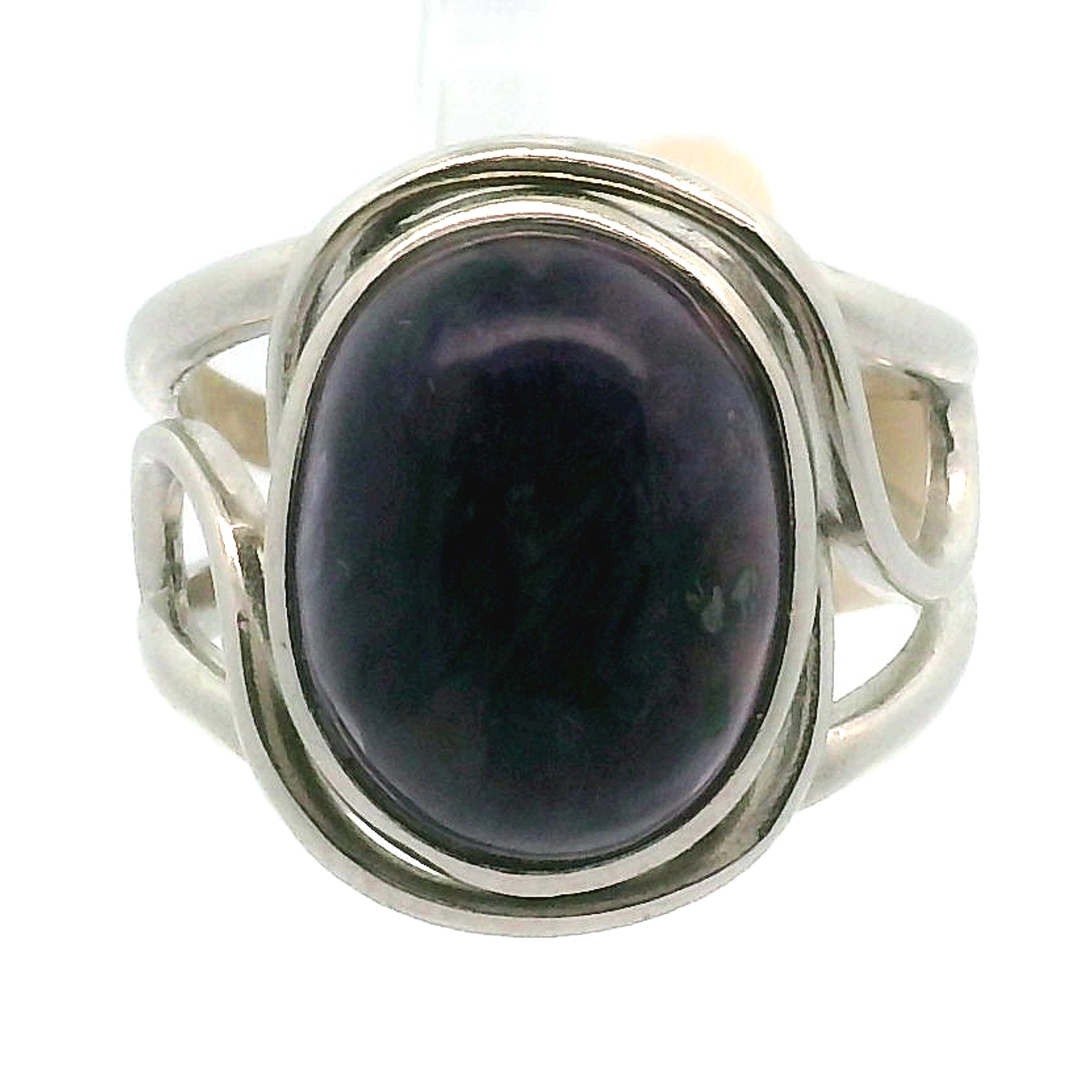 Charoite Cuff Ring .925 Silver for Enhancing your Intuitive Gifts and Spiritual Transformation