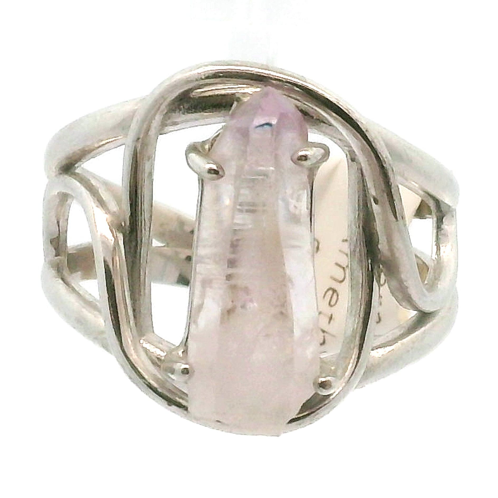 Vera Cruz Amethyst Cuff Ring .925 Silver for Connecting with angels, guides and your higher self