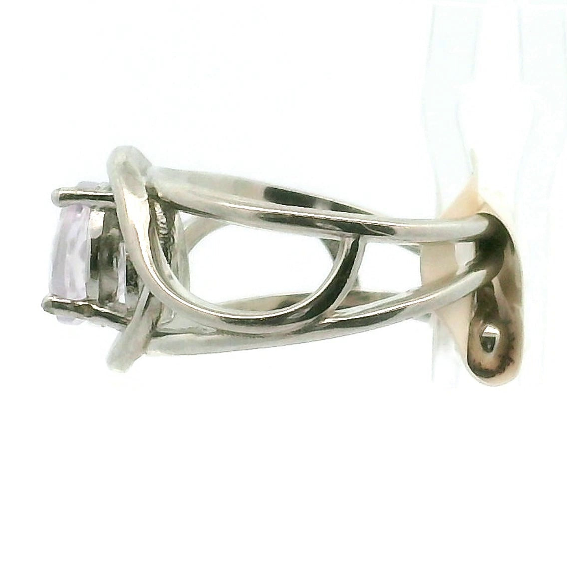 Amethyst Locket with Inlays Cuff Ring .925 Silver for Enhancing your Intuitive Gifts