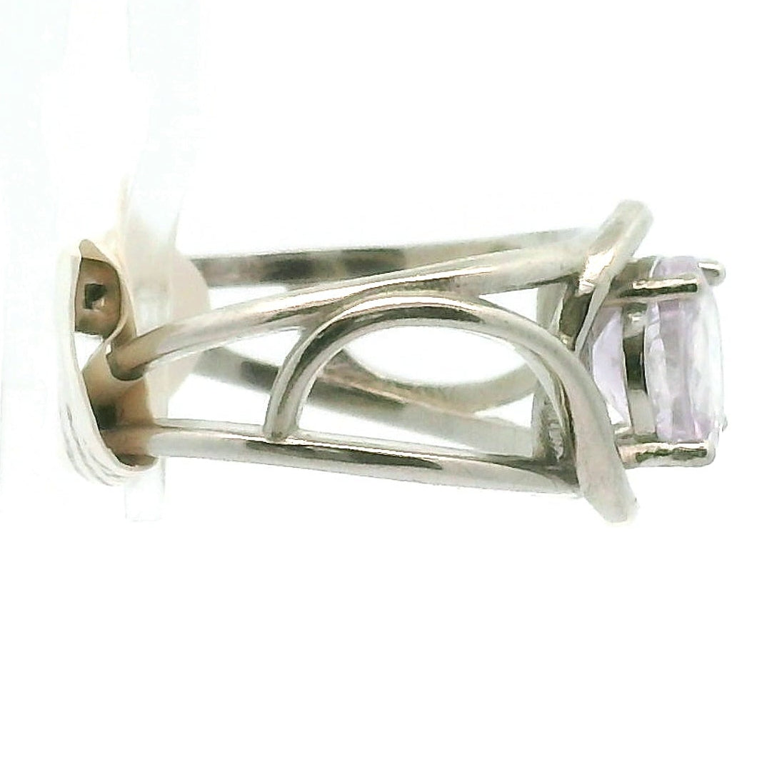 Amethyst Locket with Inlays Cuff Ring .925 Silver for Enhancing your Intuitive Gifts