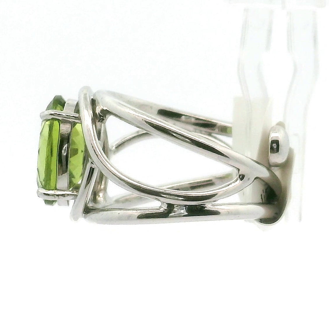 Peridot Cuff Ring .925 Silver for Health and Strength