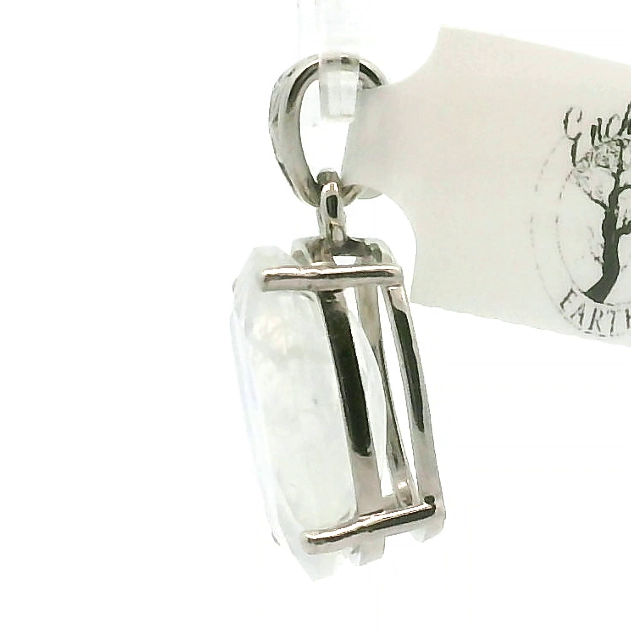 Rainbow Moonstone Pendant .925 Silver for Protection, Manifestation and Divine Feminine Energy