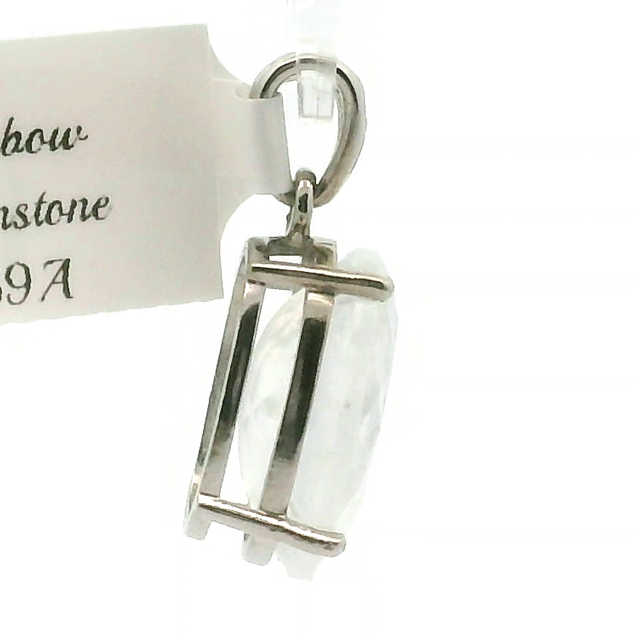 Rainbow Moonstone Pendant .925 Silver for Protection, Manifestation and Divine Feminine Energy