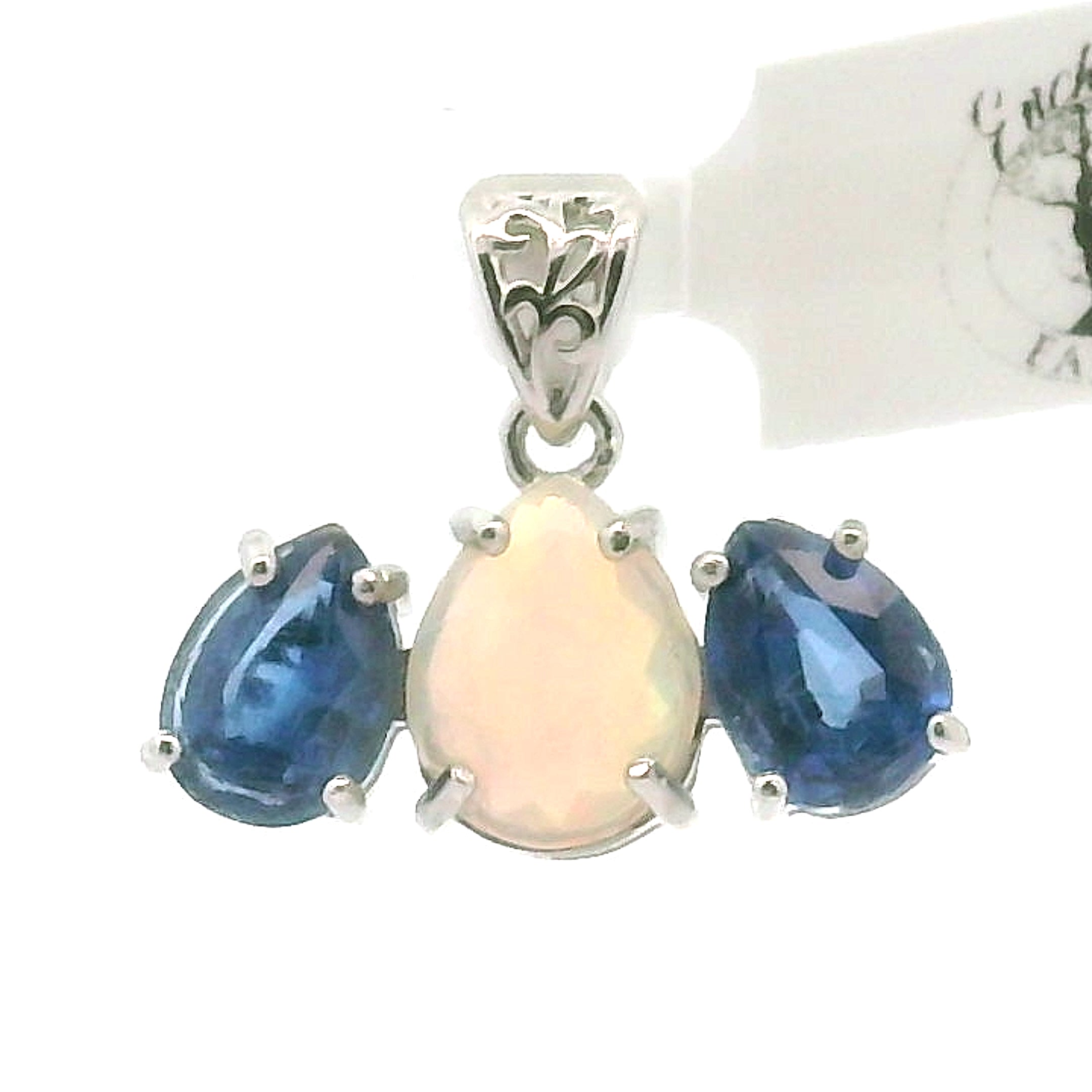 Triple Stone Enchanting Crown Pendant .925 Silver for Embracing your Power
