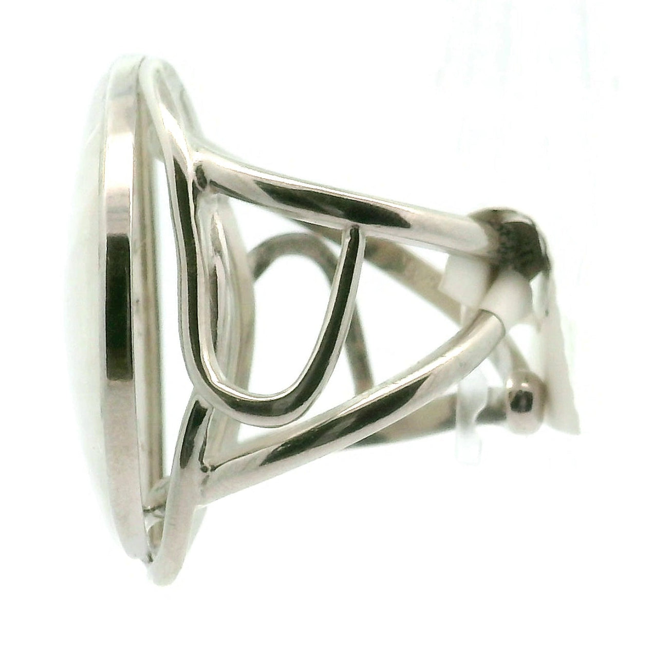 Natrolite Adjustable Cuff Ring .925 Silver for Astral Travel, Higher Consciousness and Protection