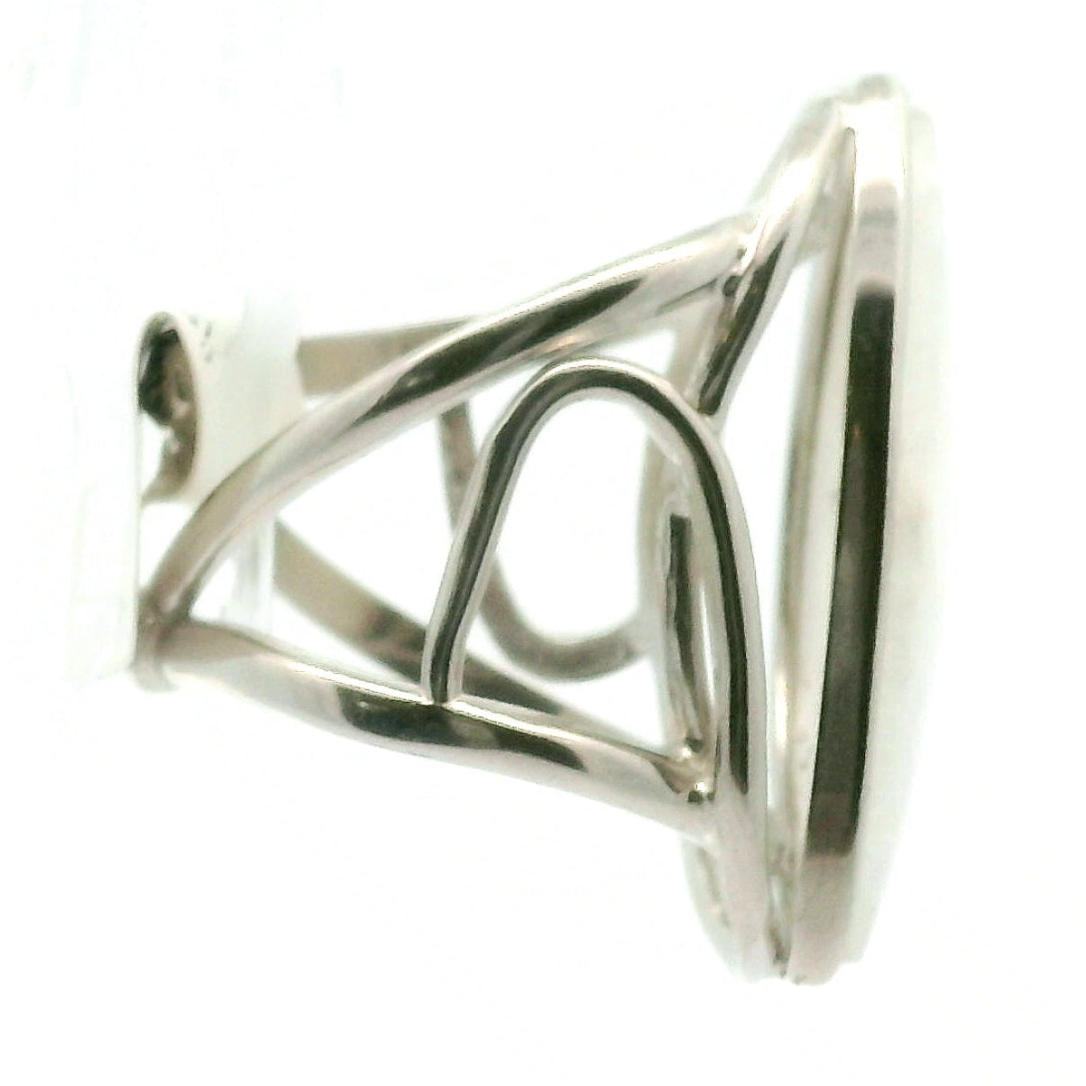Natrolite Adjustable Cuff Ring .925 Silver for Astral Travel, Higher Consciousness and Protection