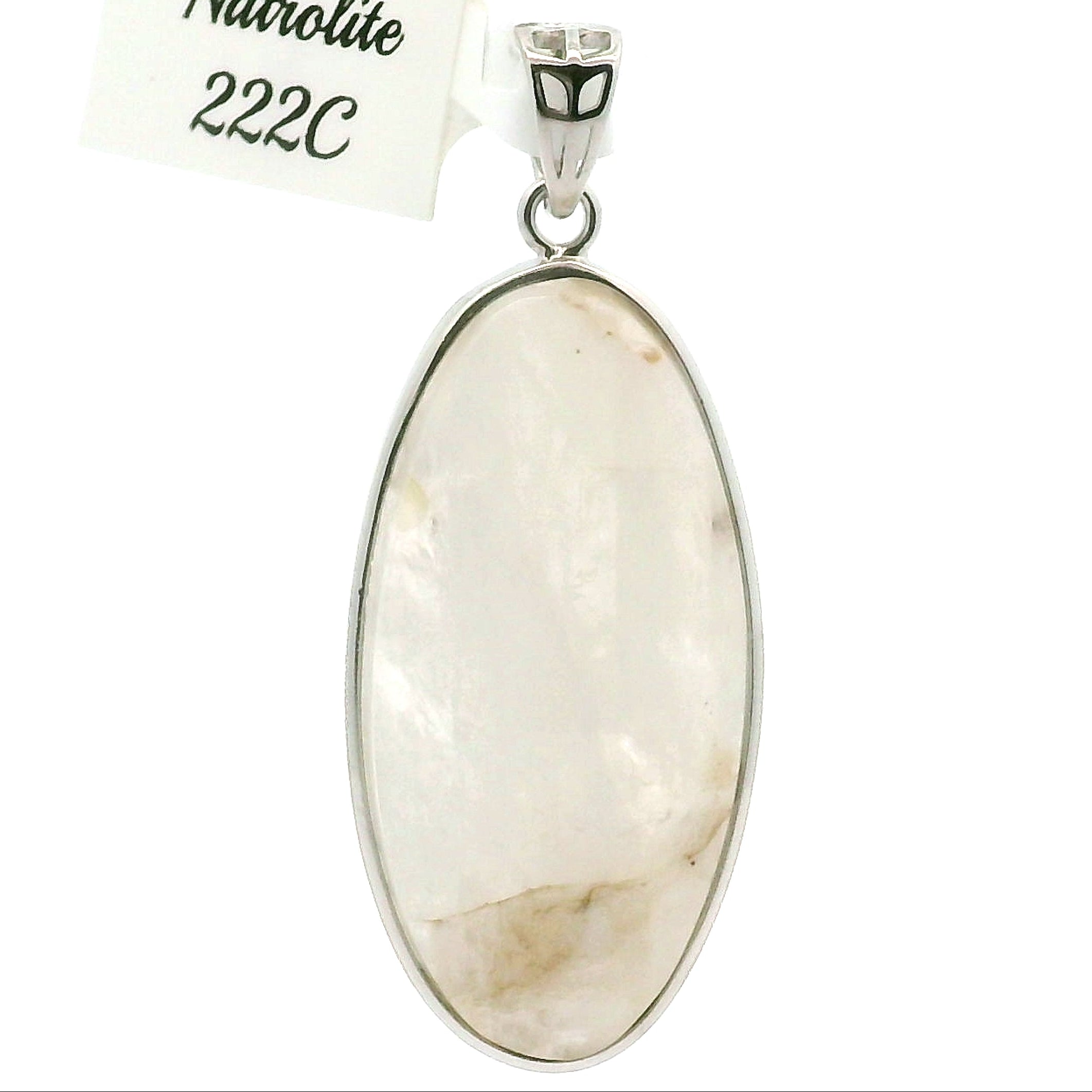 Natrolite Pendant .925 Silver for Astral Travel, Higher Consciousness and Protection