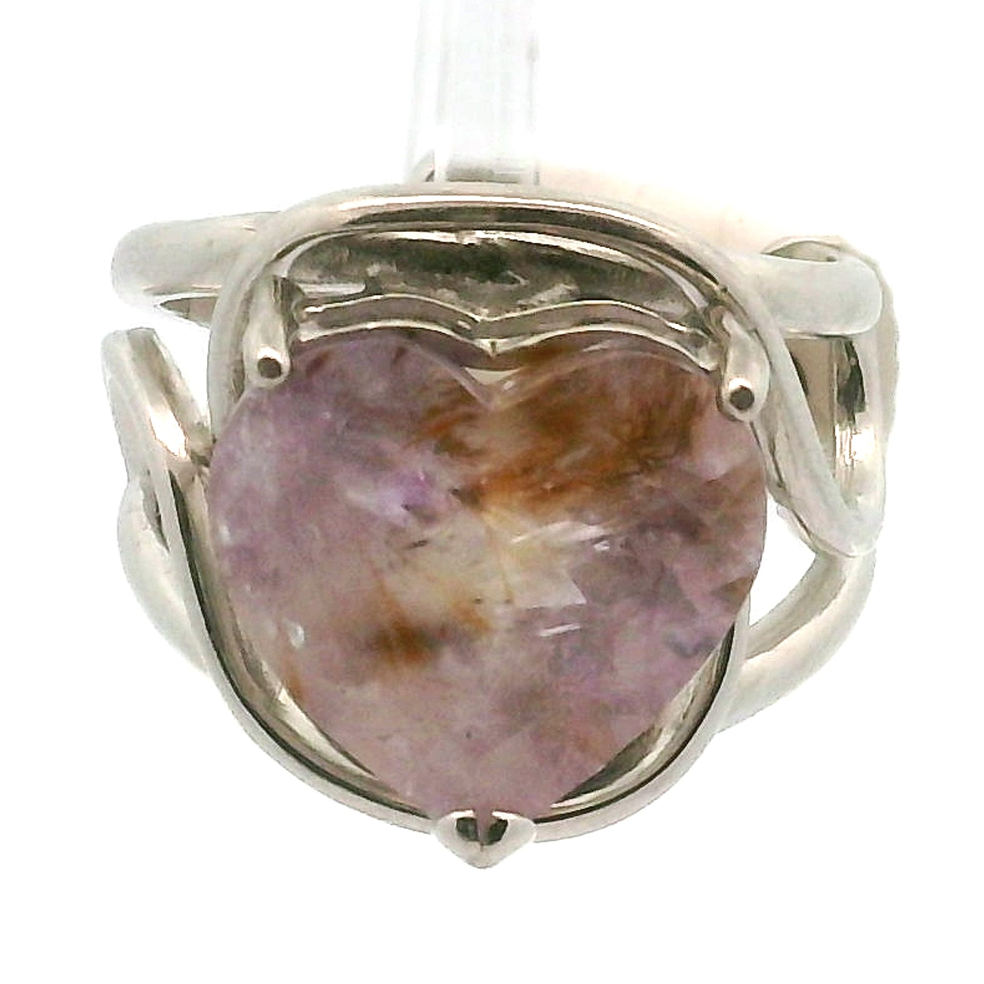 Super 7 Heart Cuff Ring .925 Silver (High Quality) for Awakening your Gifts and Creating your Dream Life