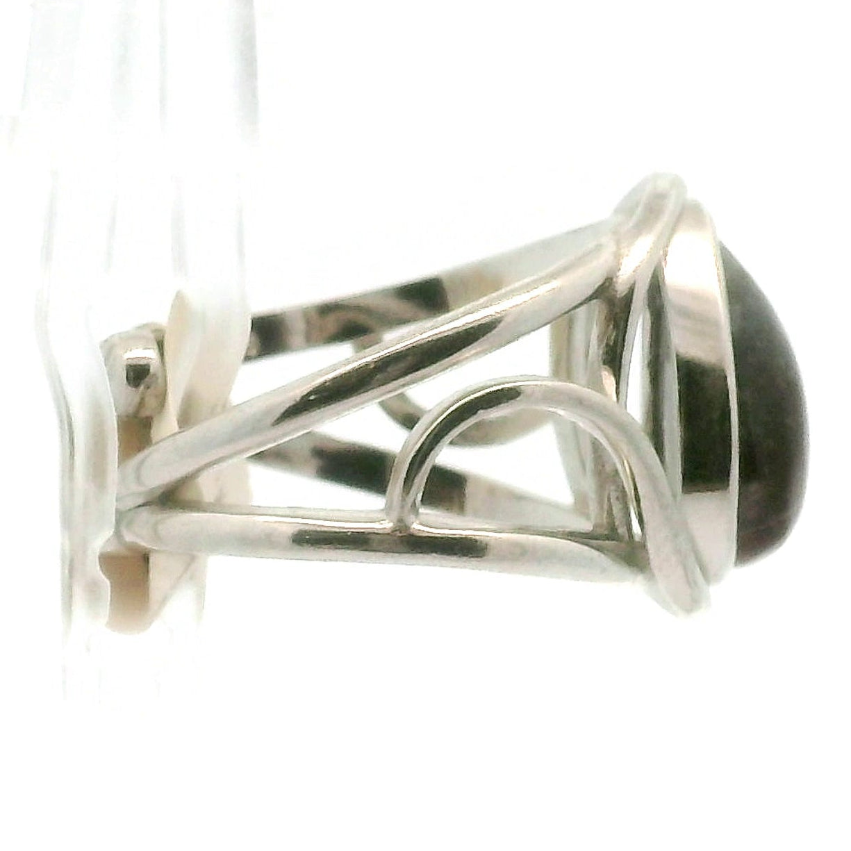 Deep Divine Auralite 23 ]Adjustable Cuff Ring .925 Silver for Intuition and Protection