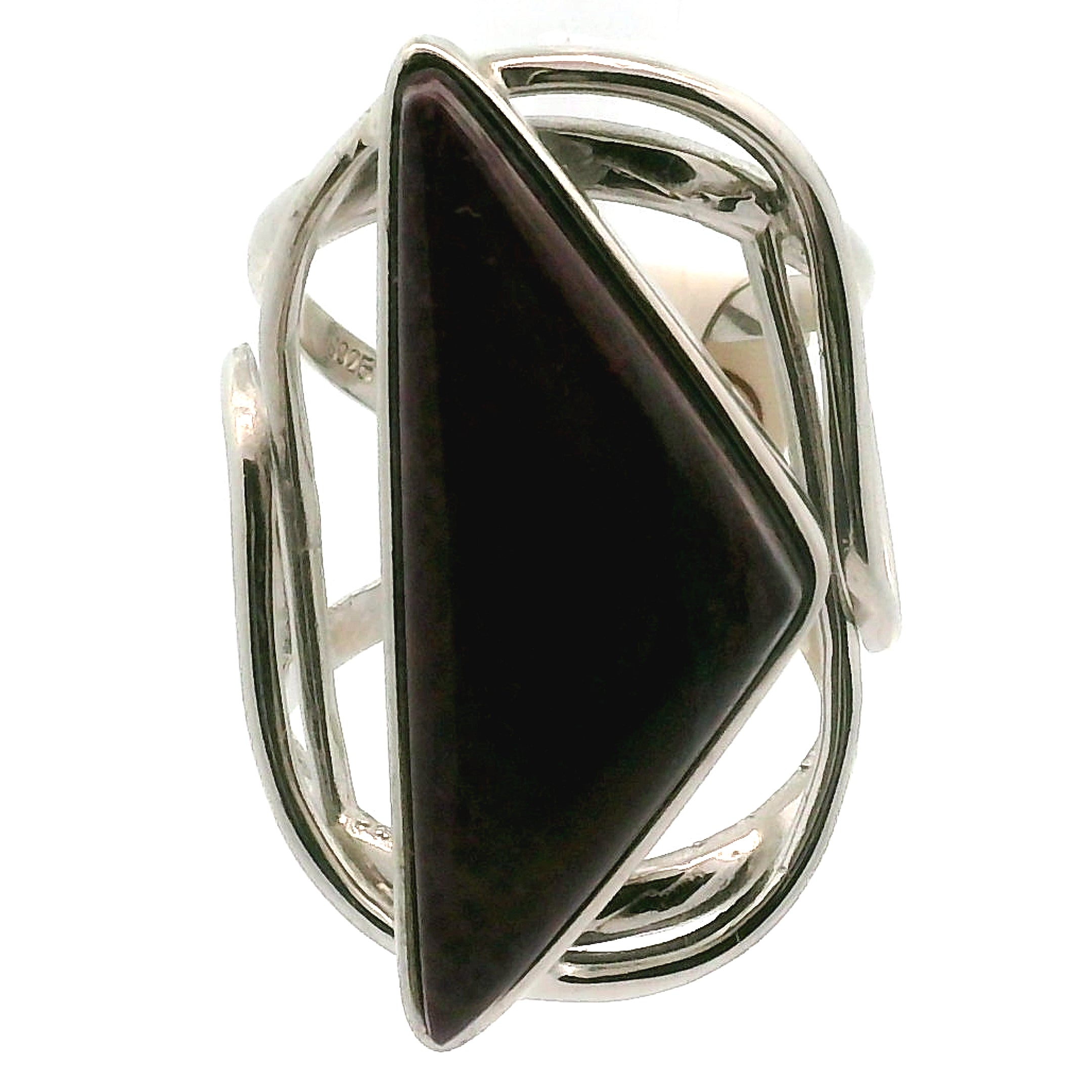 Sugilite Cuff Ring .925 Silver for Enhancing Dreamwork and Discovery of Your Path
