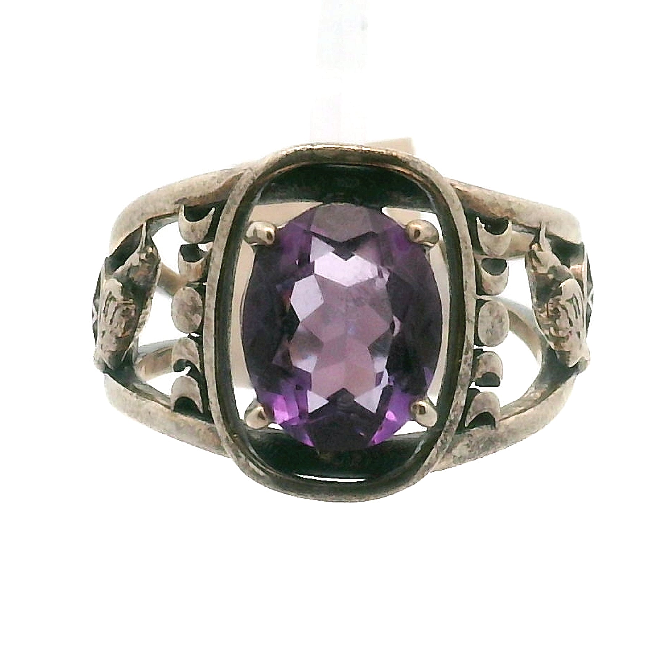 Raven + Moon Phase Cuff Ring .925 Silver for Power & Confidence