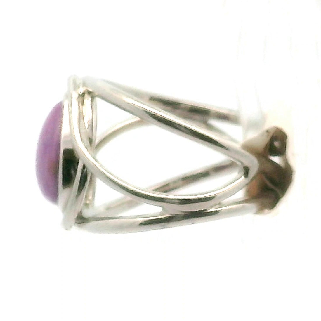 Phosphosiderite Midi Cuff Ring .925 Silver for Intuition, Meditation & Past Life Work