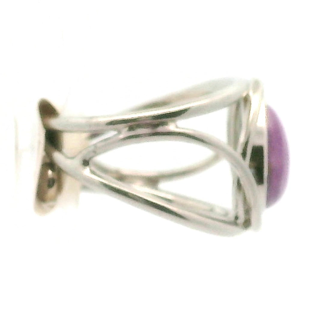 Phosphosiderite Midi Cuff Ring .925 Silver for Intuition, Meditation & Past Life Work