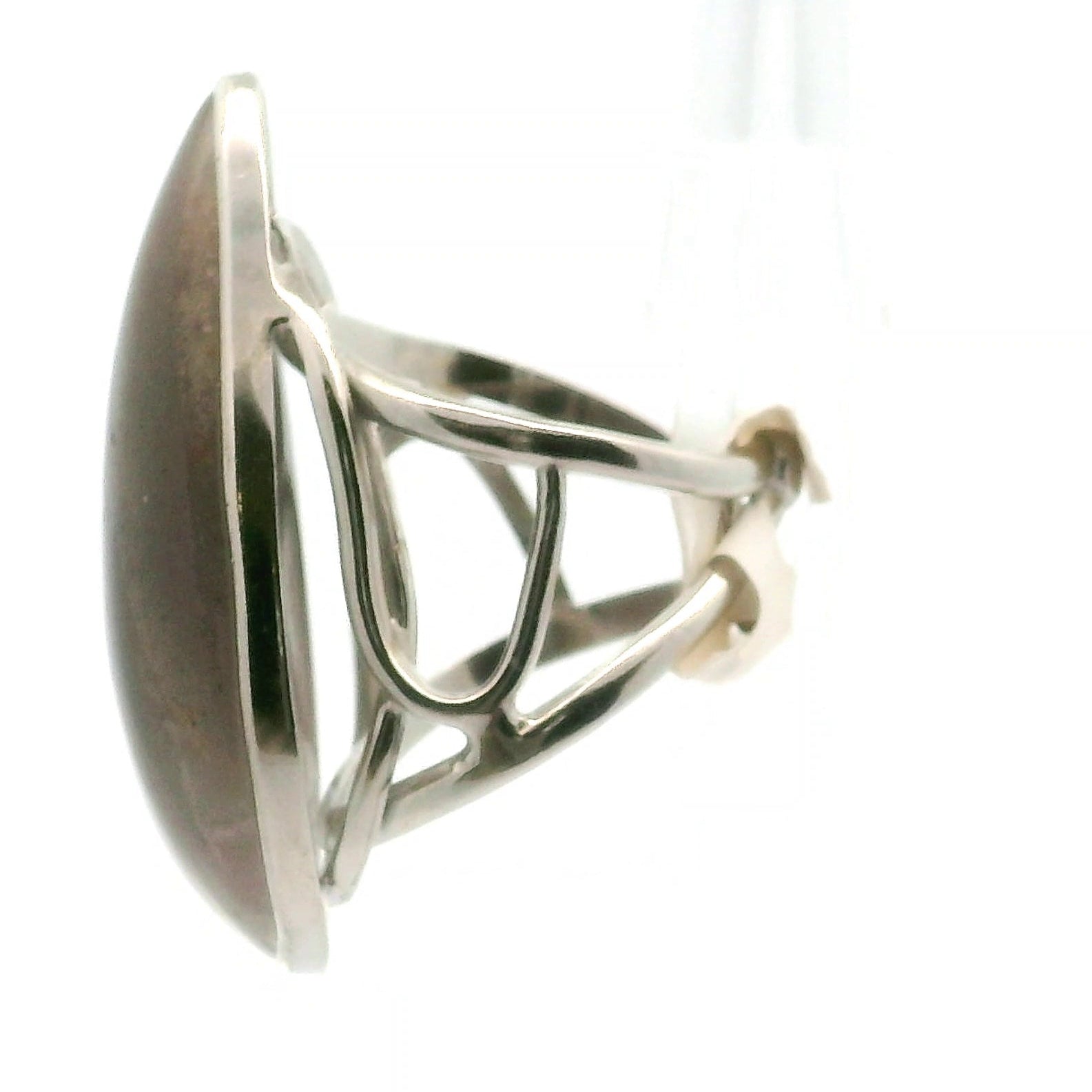 XXL Lithium Quartz Cuff Ring .925 Silver for Manifestation, Mental Health & Stress Relief