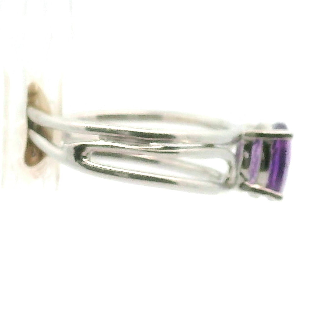 Amethyst Cuff Ring .925 Silver for Enhancing Intuition & Connection with Divine
