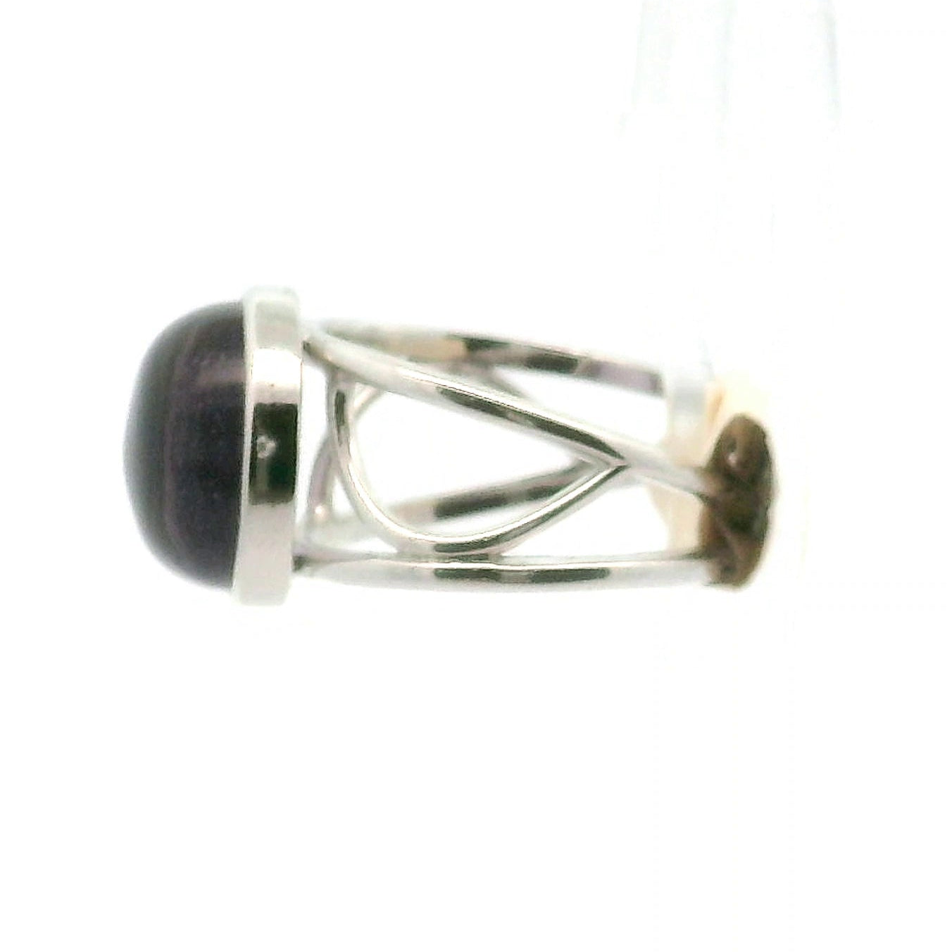 Amethyst Butterfly Cuff Ring .925 Silver for Enhancing Intuition & Connection with Divine