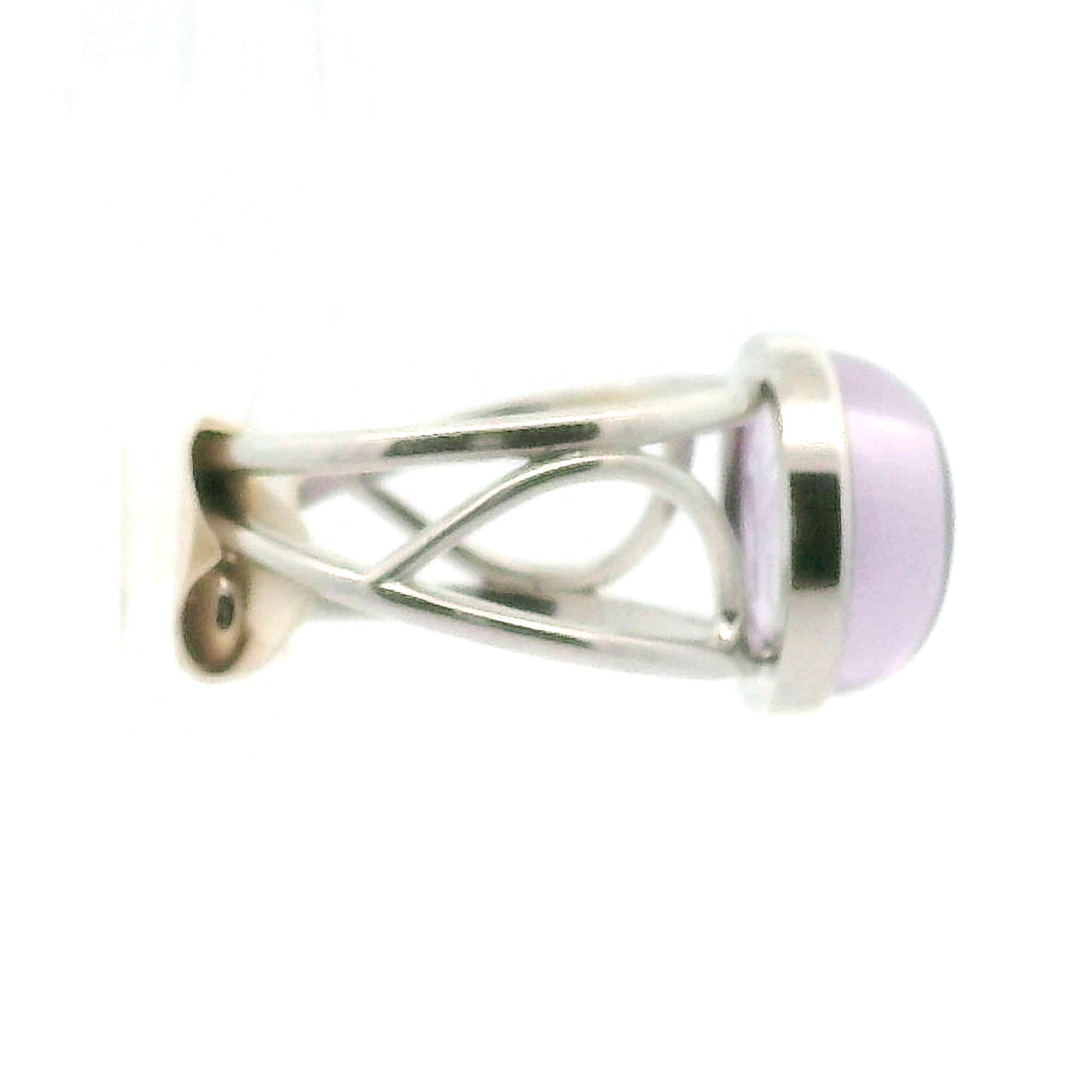 Amethyst Butterfly Cuff Ring .925 Silver for Enhancing Intuition & Connection with Divine